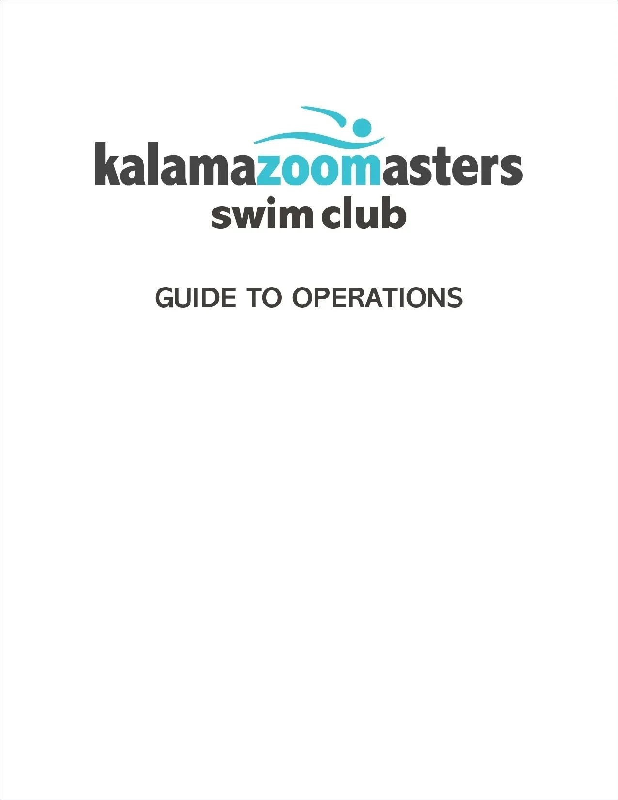 cover of the Kalamazoo Masters Swim Club Operations Manual