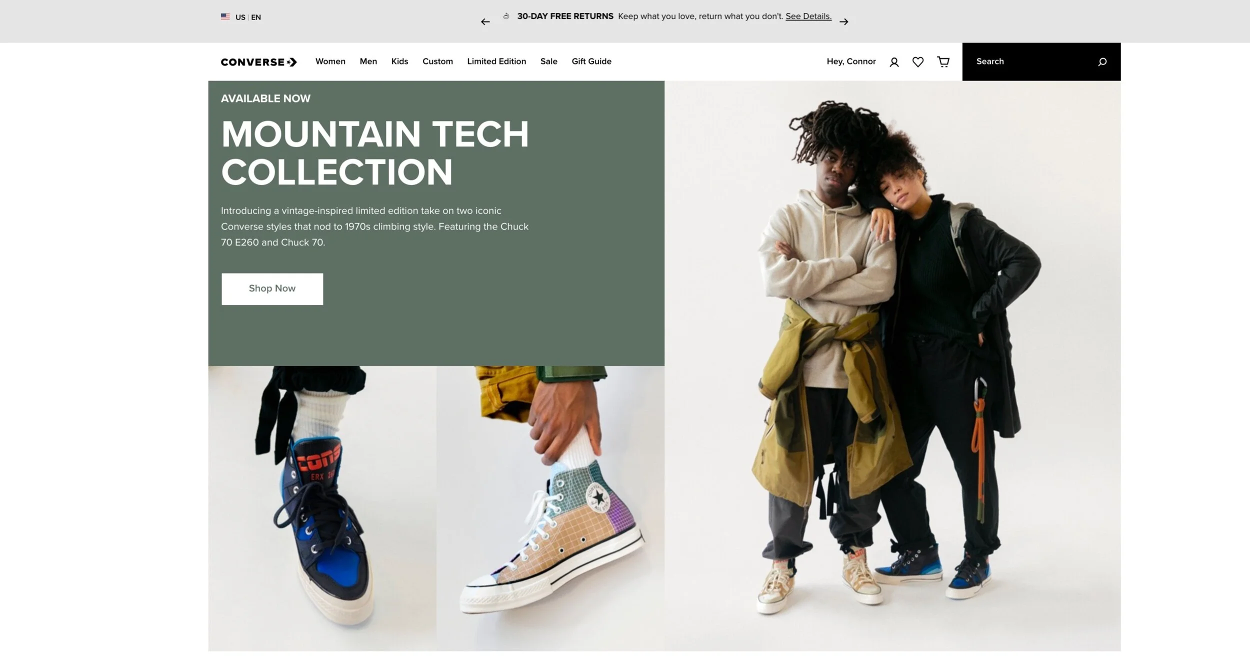 .com on-site execution. homepage takeover.