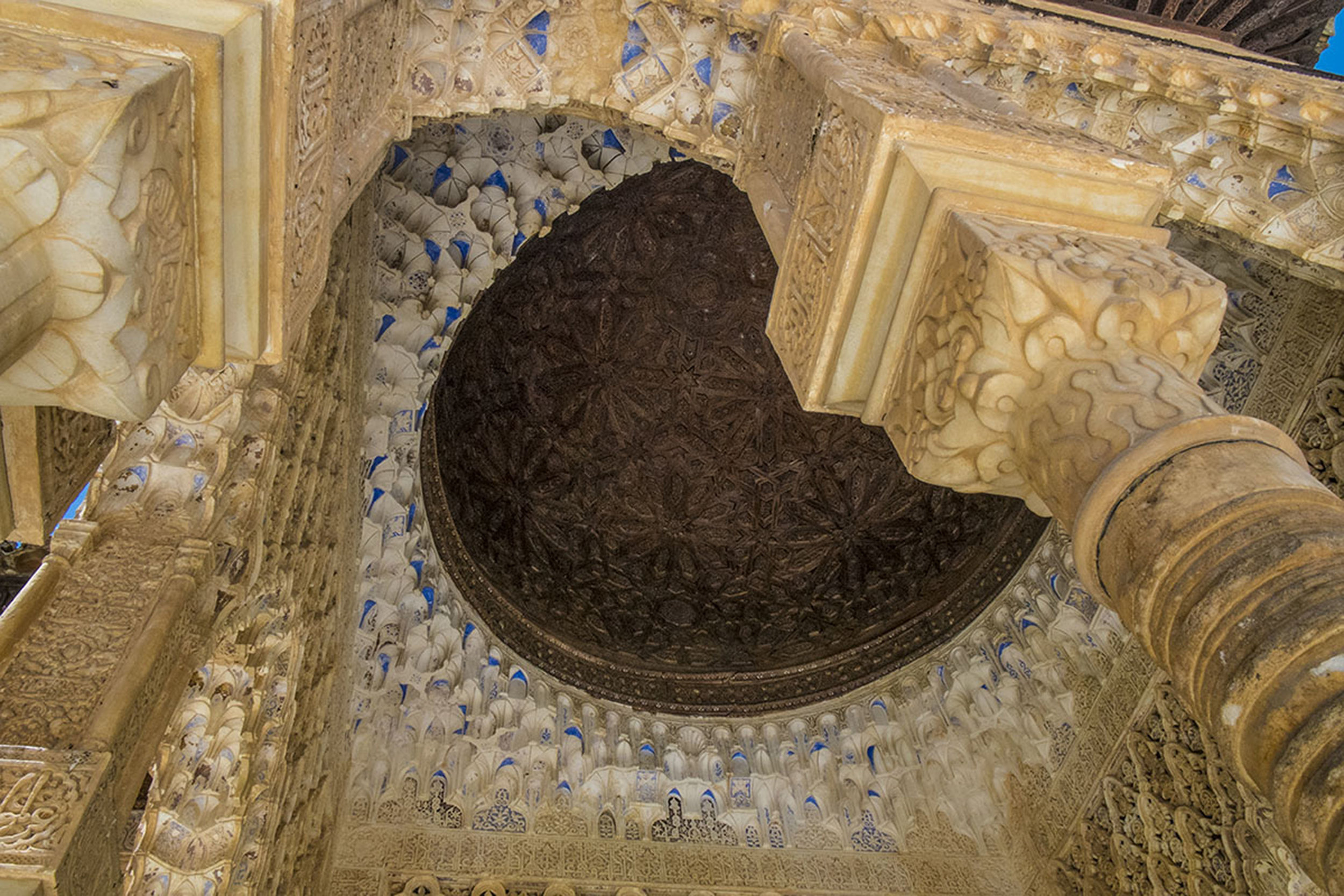 Dome and Column, The Alhambra, Granada, Spain