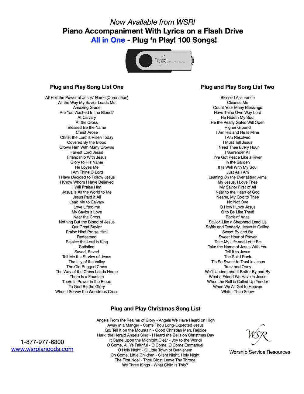 Plug 'n Play - 100 Hymns - Piano With Words Combined — Worship Service