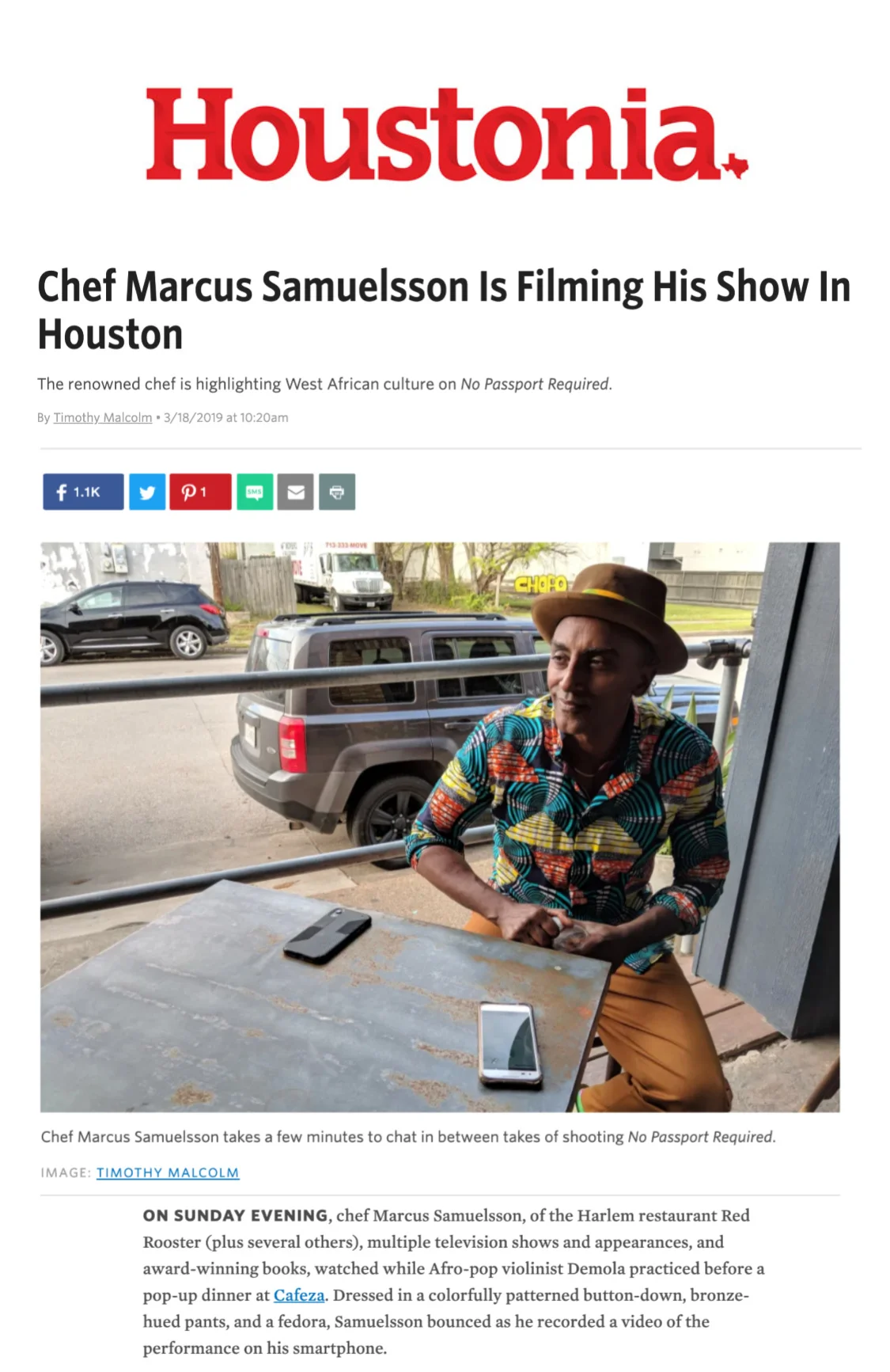 "Houstonia" : Marcus Samuelsson x ChopnBlok