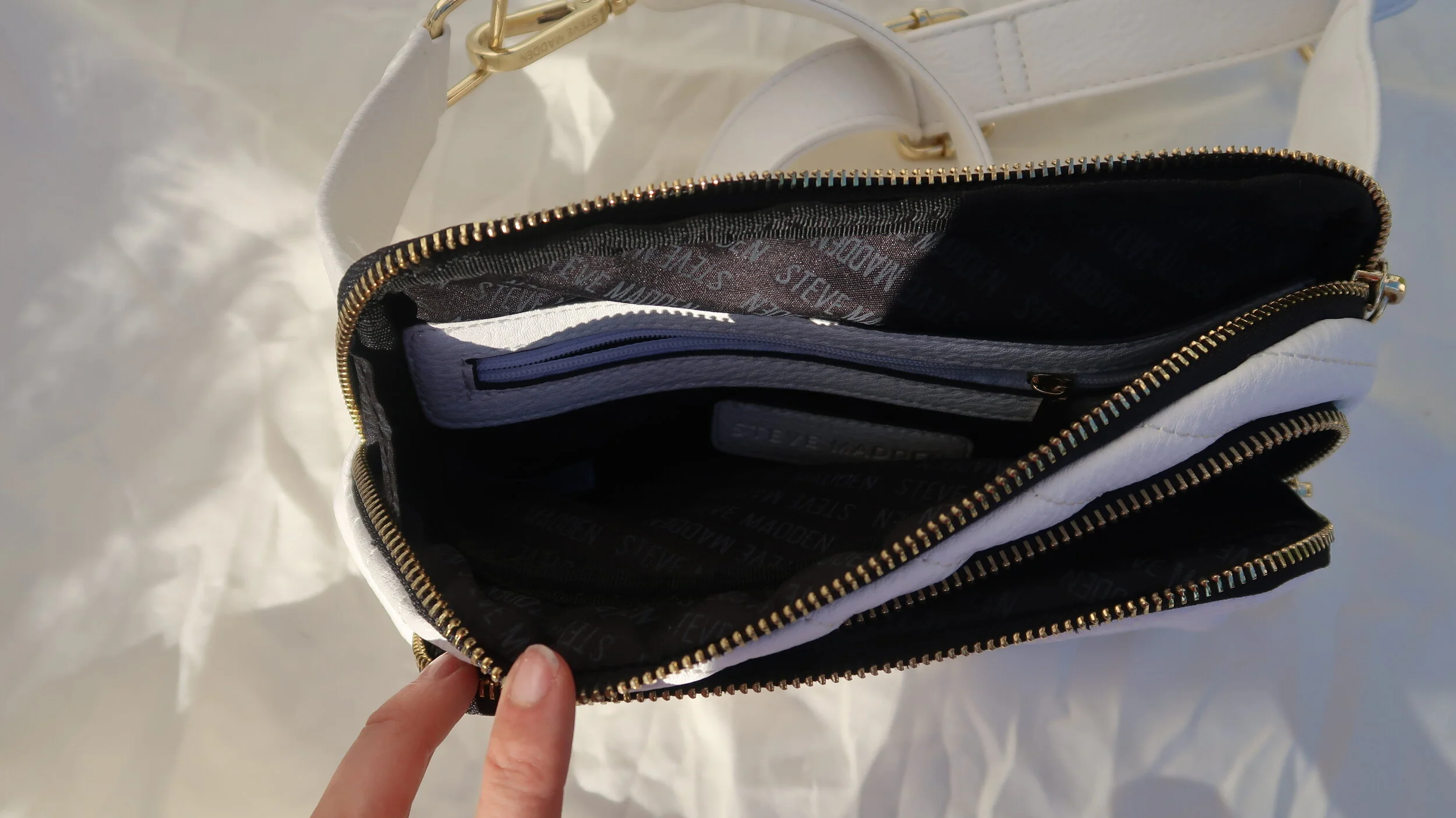 White Steve Madden Belt Bag Purse 