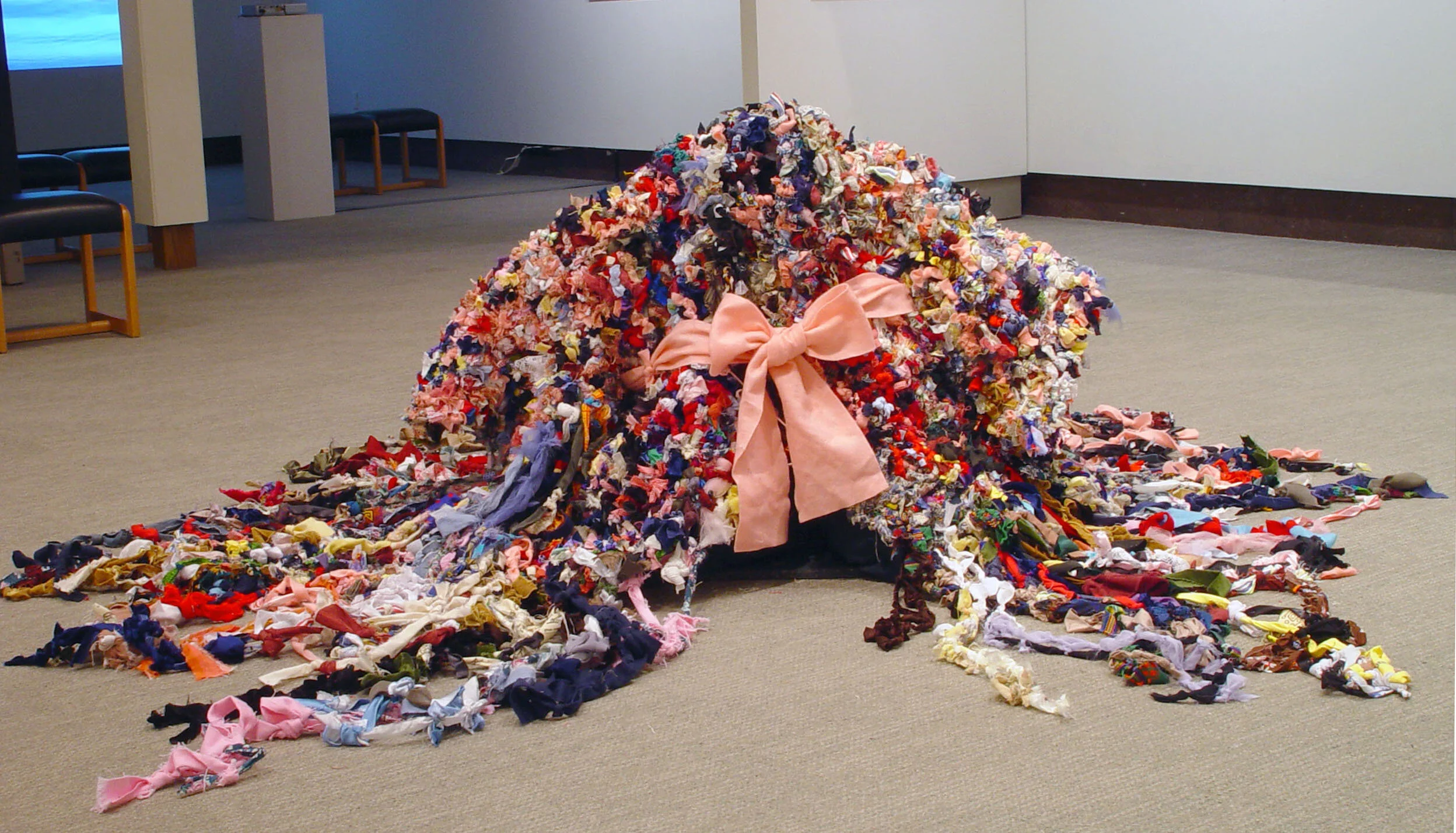   Dress for Today no.2 , Fabric scraps, Installation view, 2007 