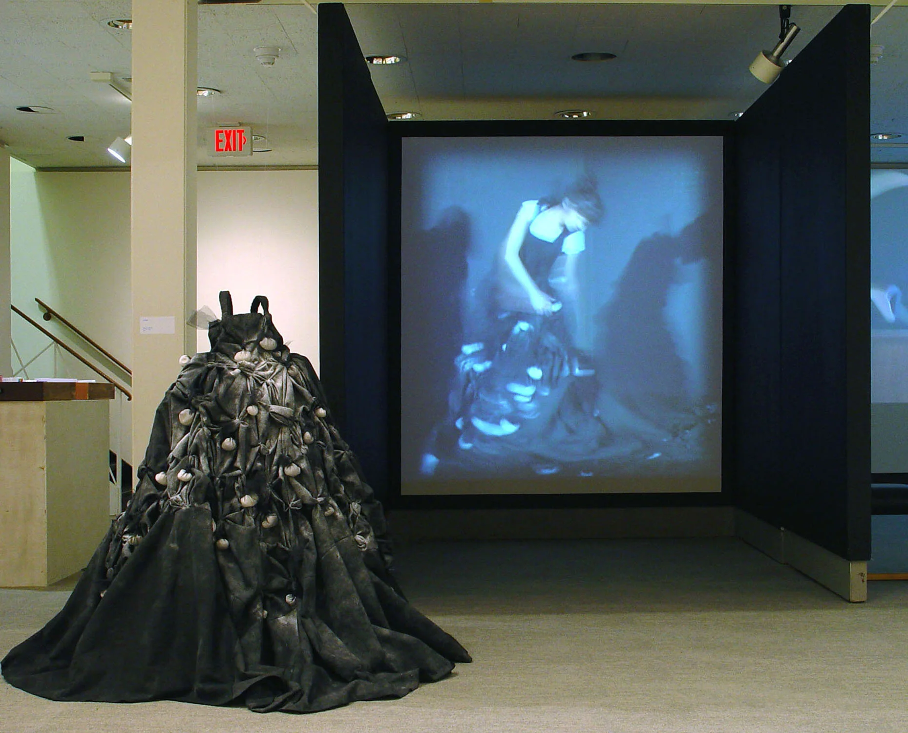   Dress for Today no.3 , Felt and flour, Installation view, 2007 