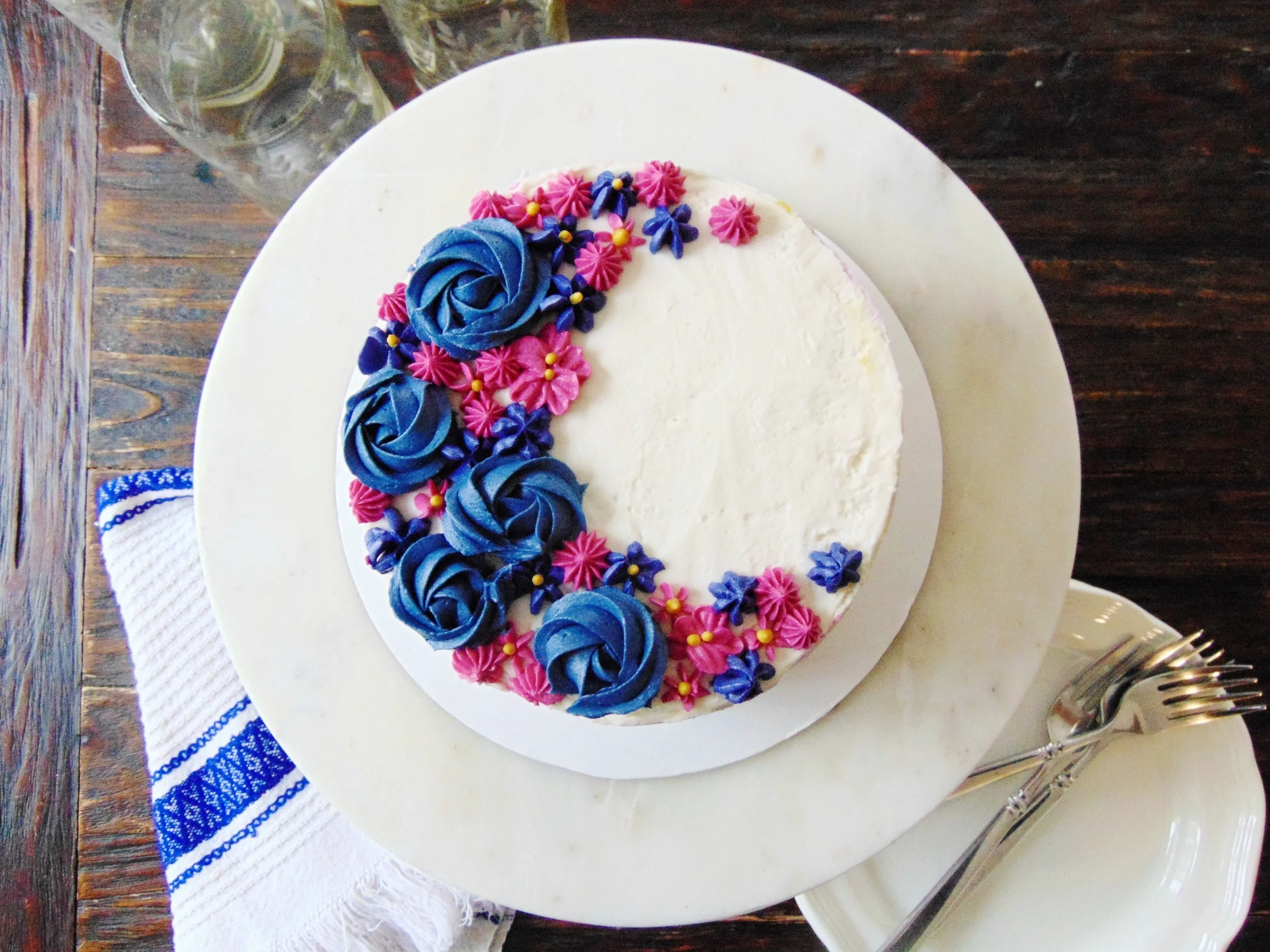 Funfetti Cake with Buttercream Flowers