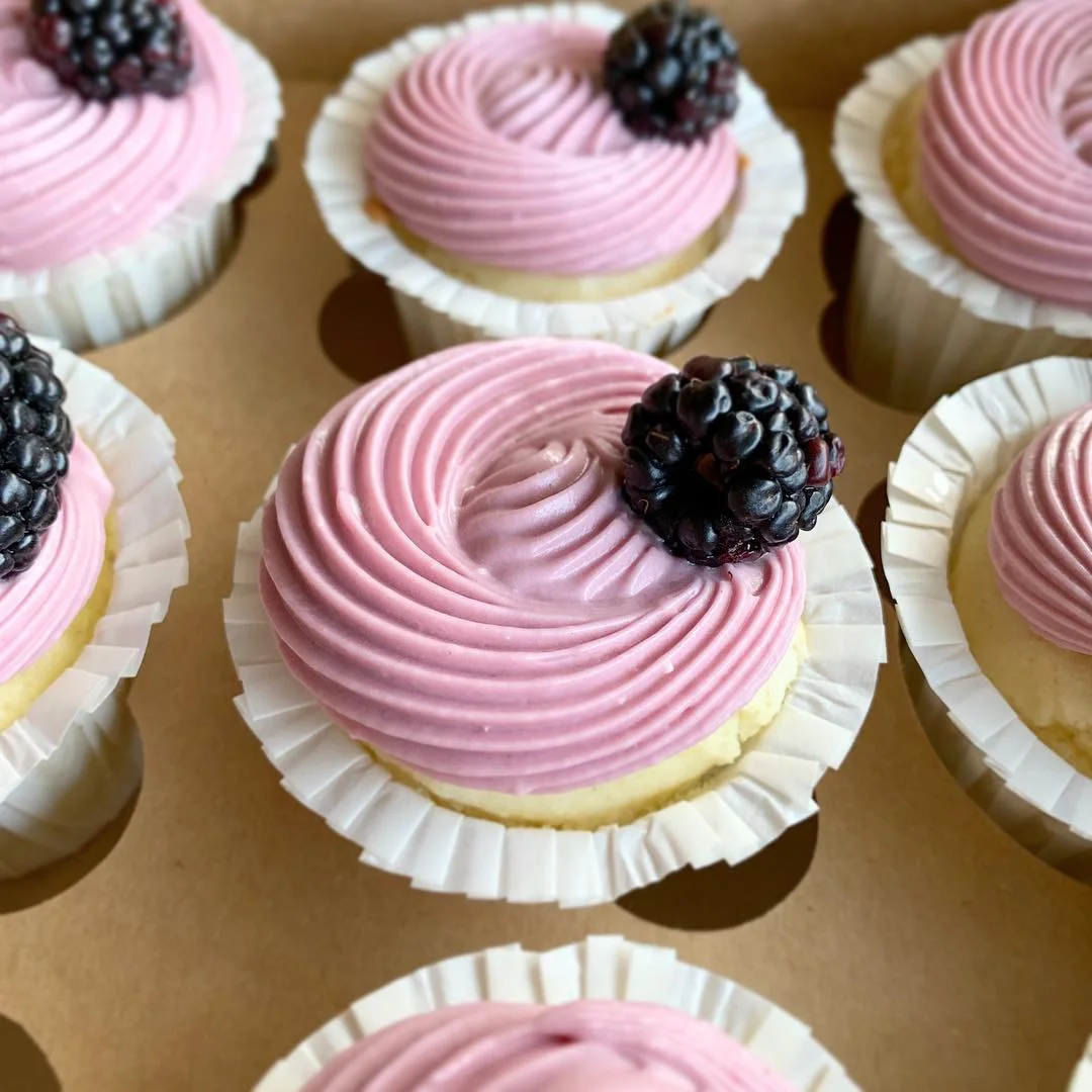 Gluten Free Lemon/Blackberry Cupcake