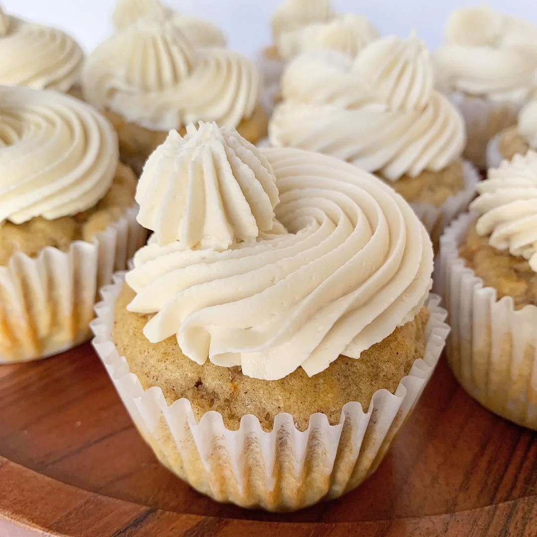Keto Carrot Cake Cupcakes with a Cream Cheese Icing