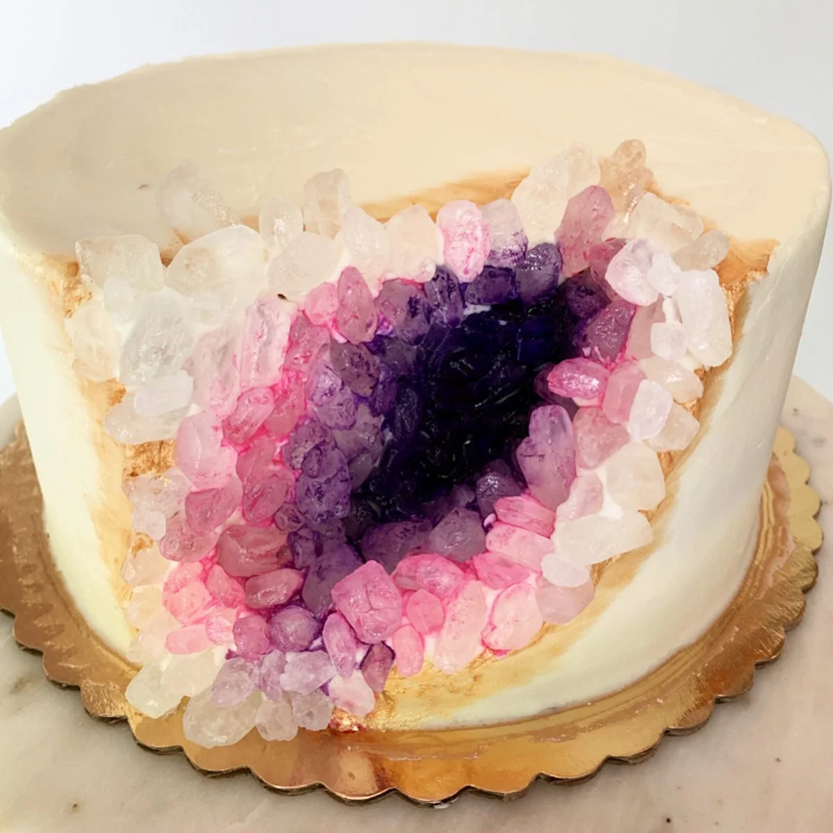 Gluten Free Funfetti Geode Cake