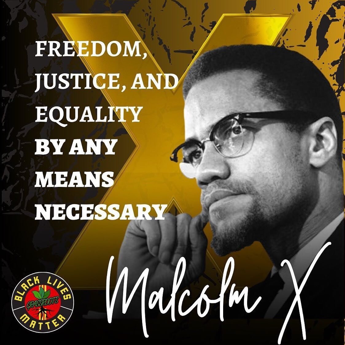 Repost from @blmgrassroots
&bull;
Grateful for the light, wisdom, example, life, and legacy that is El-Hajj Malik El-Shabazz. 
#MalcolmXDay
#MalcolmX