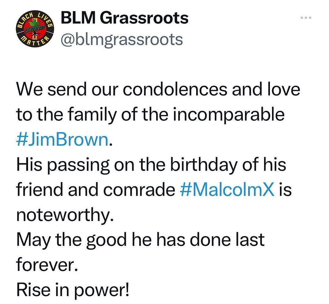 Posted @withregram &bull; @blmgrassroots Rise in power #JimBrown!