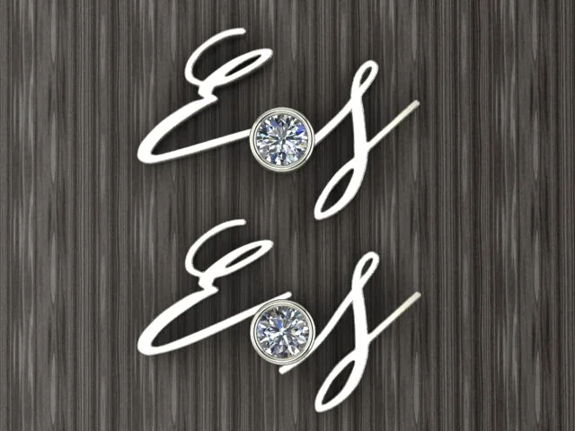 initials diamond
