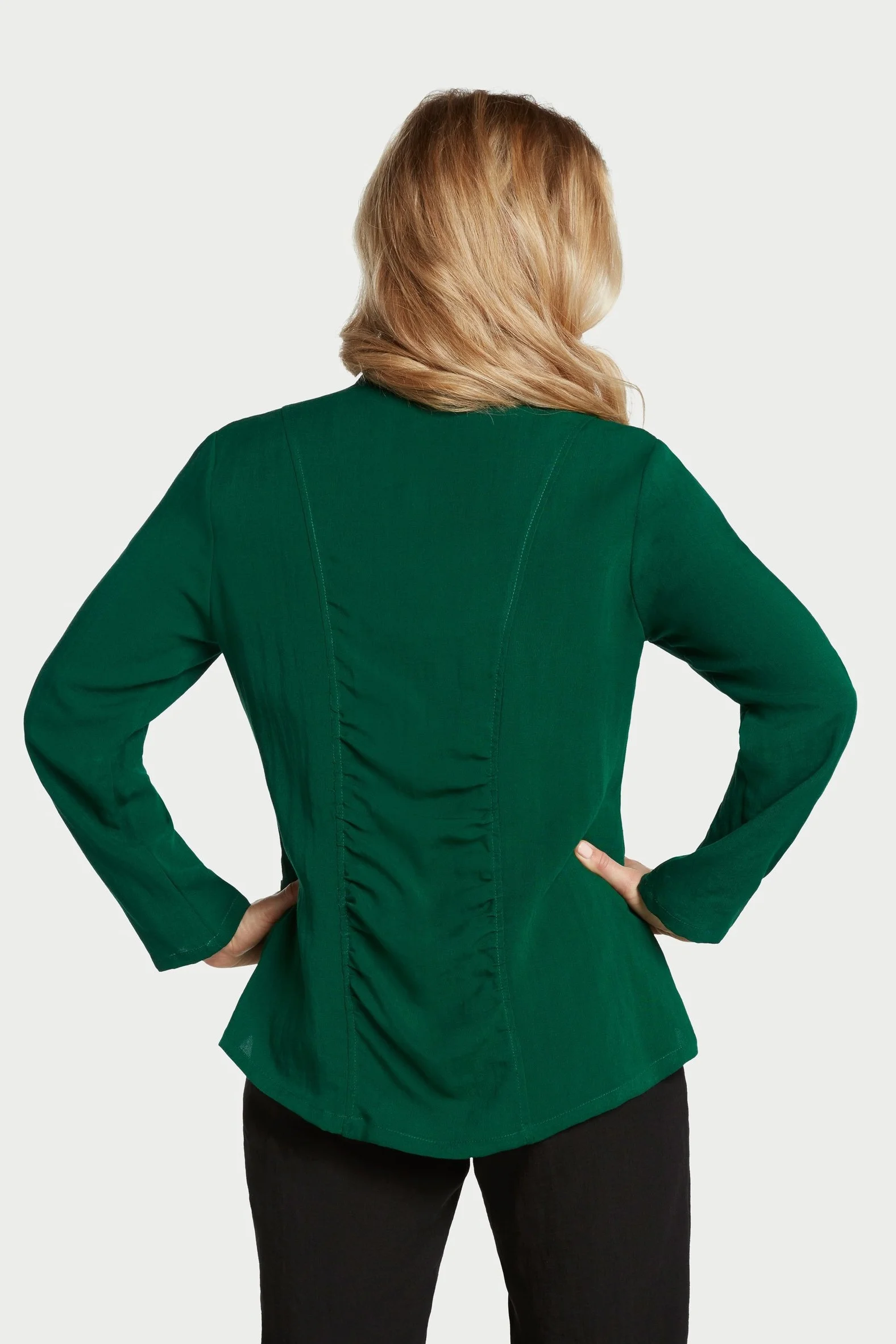 AA237 - Ruched Zip Jacket