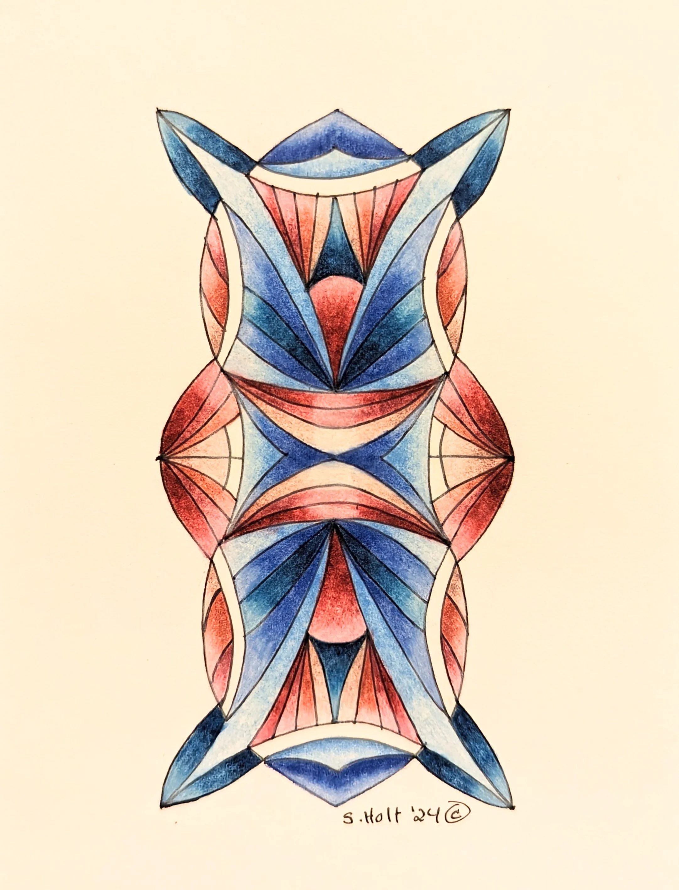 Rectangle Triangle Diamond Sacred Geometry Drawings — S. A. Holt Studios