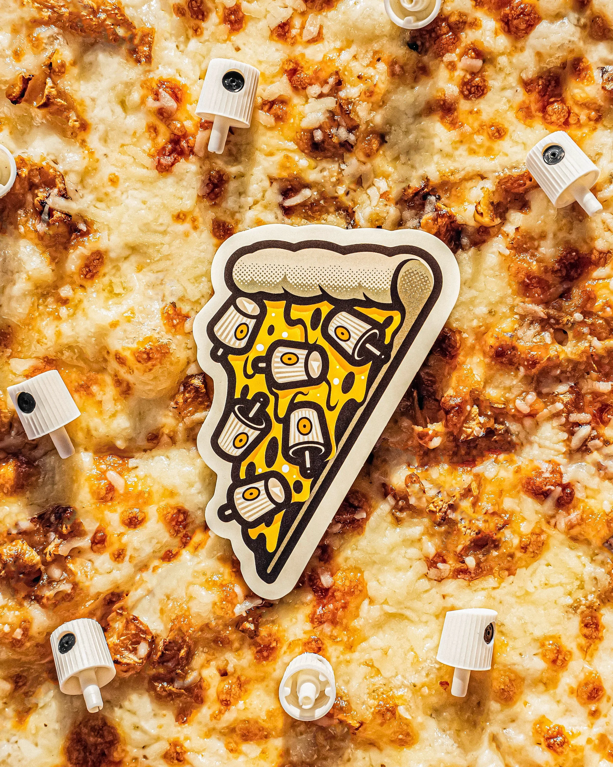 ❤️ 🍕Extra cheese. Extra paint. A slice made for graffiti lovers. Let us know which topping is your favorite?

.
.
.
#pizzalover #sticker #graffiti #astrocircostudio #artistmerch