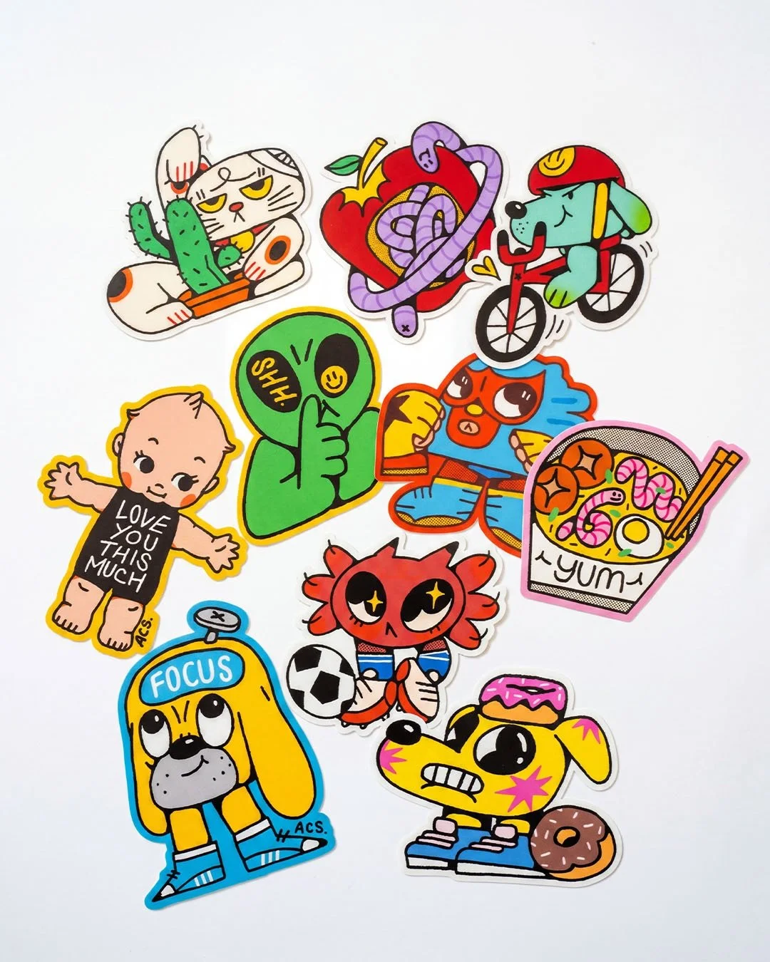 Some stickers. 🤗
.
.
.
#stickersforsale #astrocircostudio #artistmerch #illustration