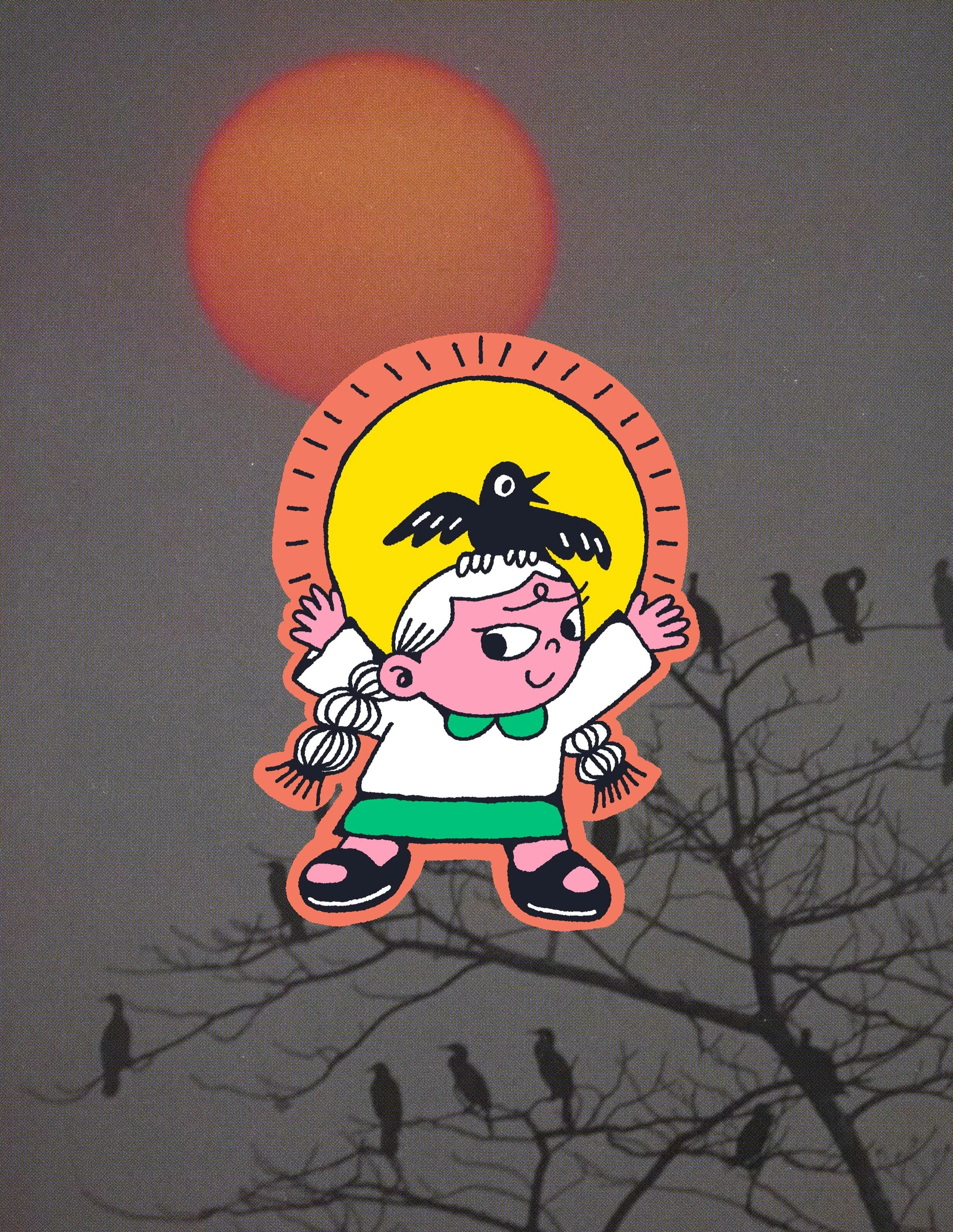 Day 15. SUN ☀️

The Girl Who Carried the Sun with the golden crow. 
@peachtober .
.
.
.
#peachtober #peachtober26 #peachtober26sun