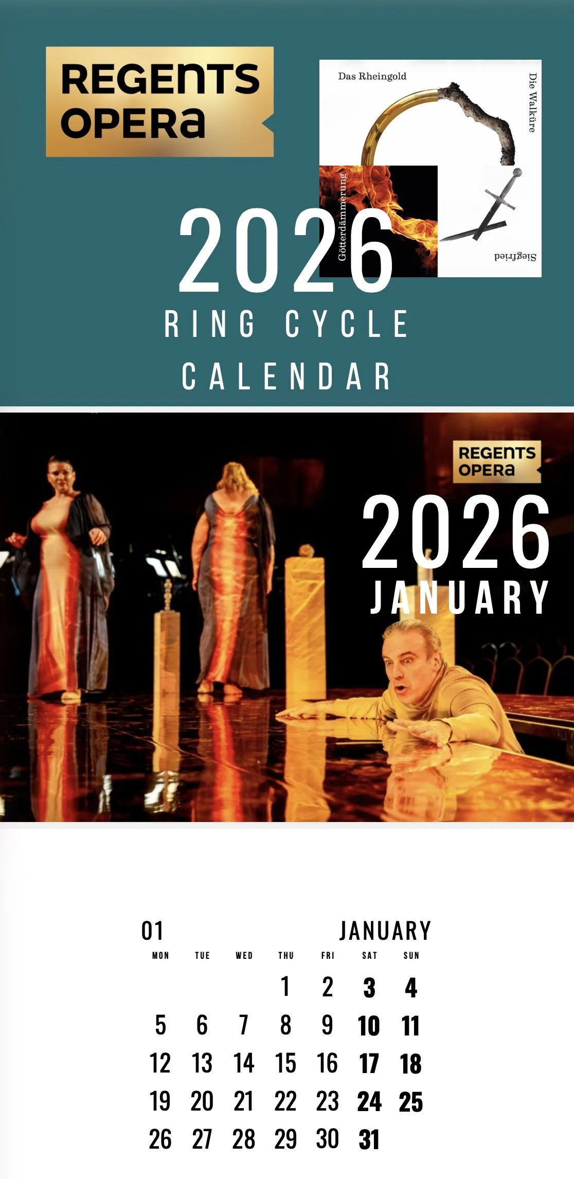 Regents Opera 2026 Ring Cycle Calendar