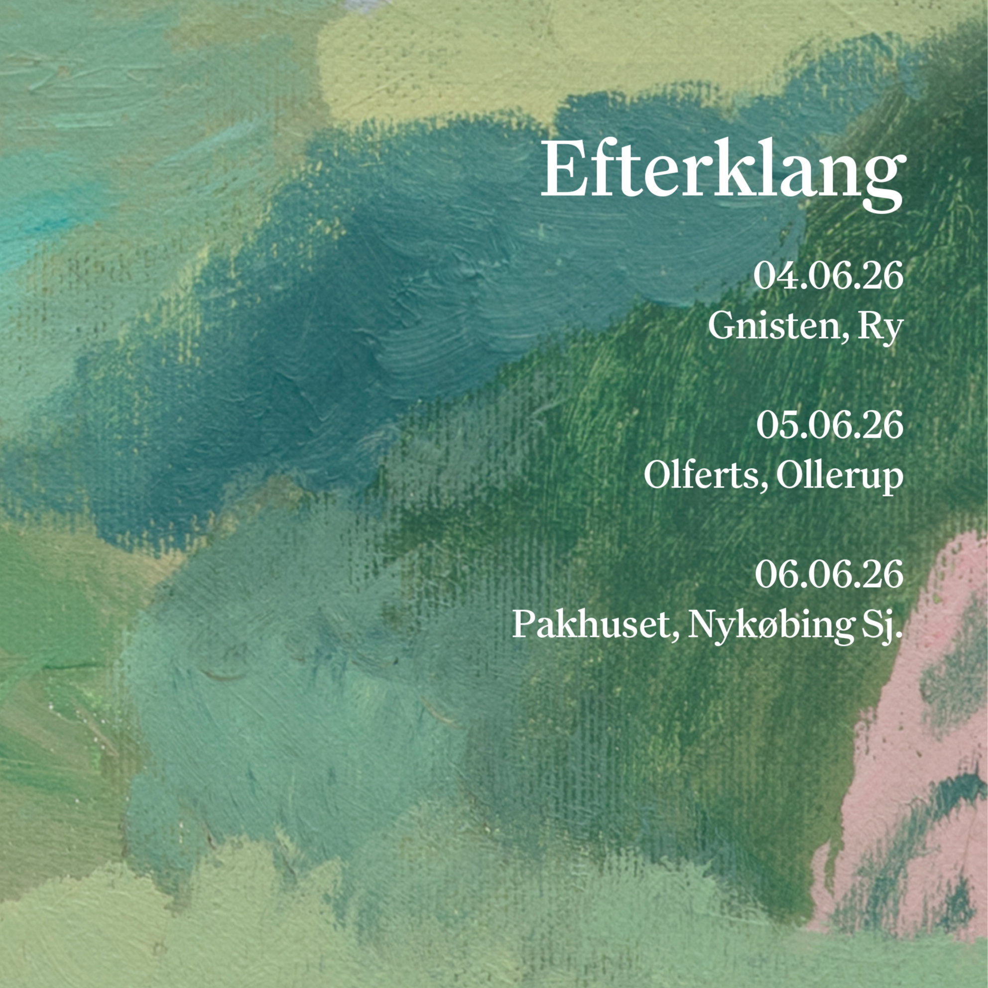 Plans for 2026! Three intimate shows in Denmark announced today!