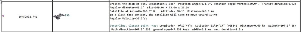 Your returned calculation - yay a transit!