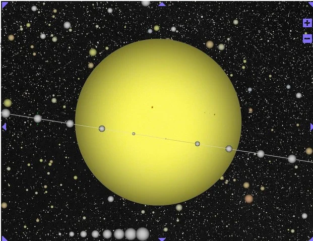 Track of the ISS across the face of the Sun