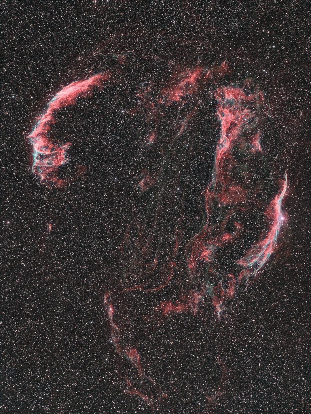 Veil super nova remnant captured by Ron Brecher (astrodoc.ca) using an Optolong L-eNhance filter