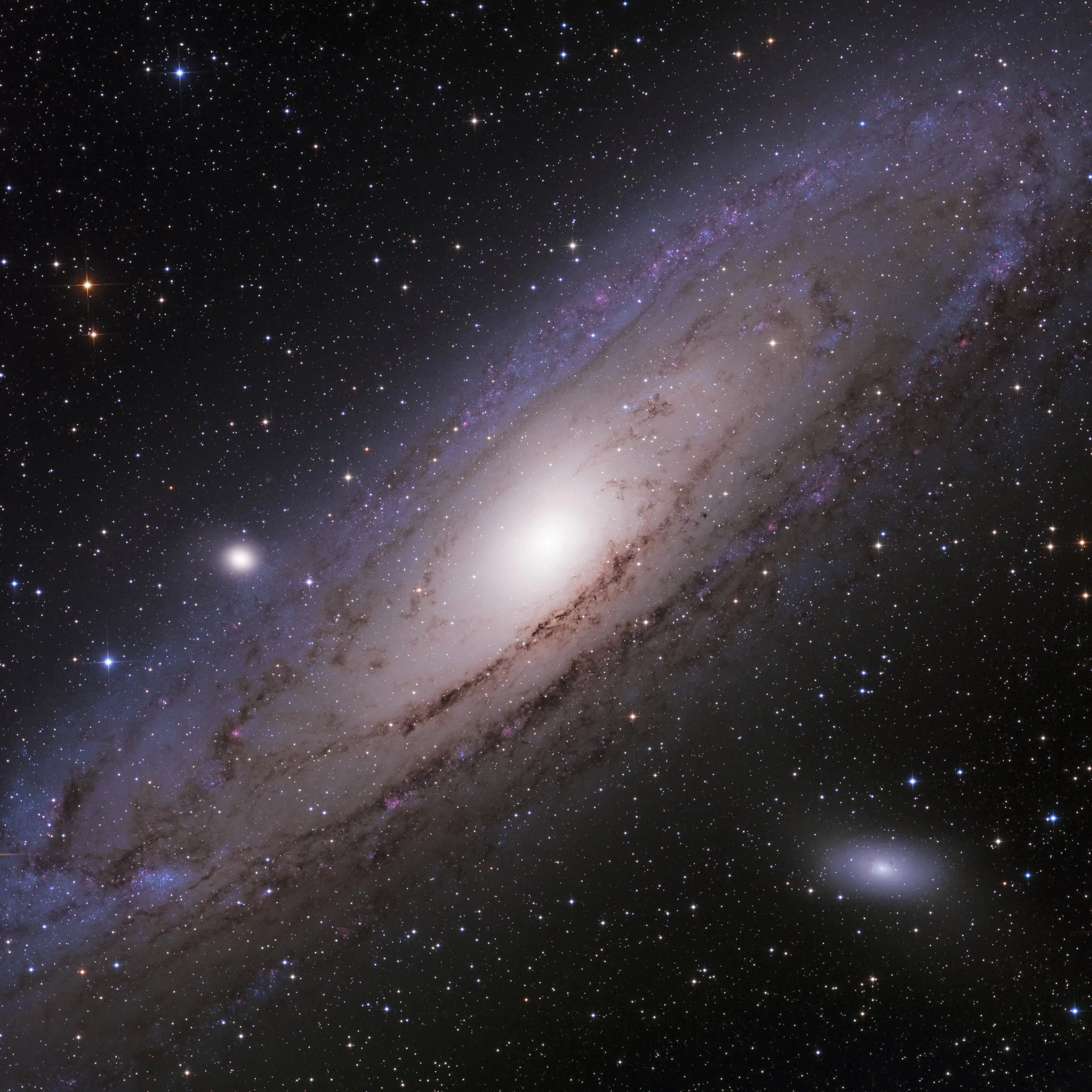 Image by Rick StevensonM 31 - the Andromeda galaxyCaptured at SRO, California from 17 Sep - 30 Oct, 2015Objects in image:M31, M110, M32, NGC206Scope: Ceravolo C300 @ f/4.9 = 1470mm FLMount: AP1100Camera: FLI PL16803Focuser: AtlasFilters: AstrodonGui…
