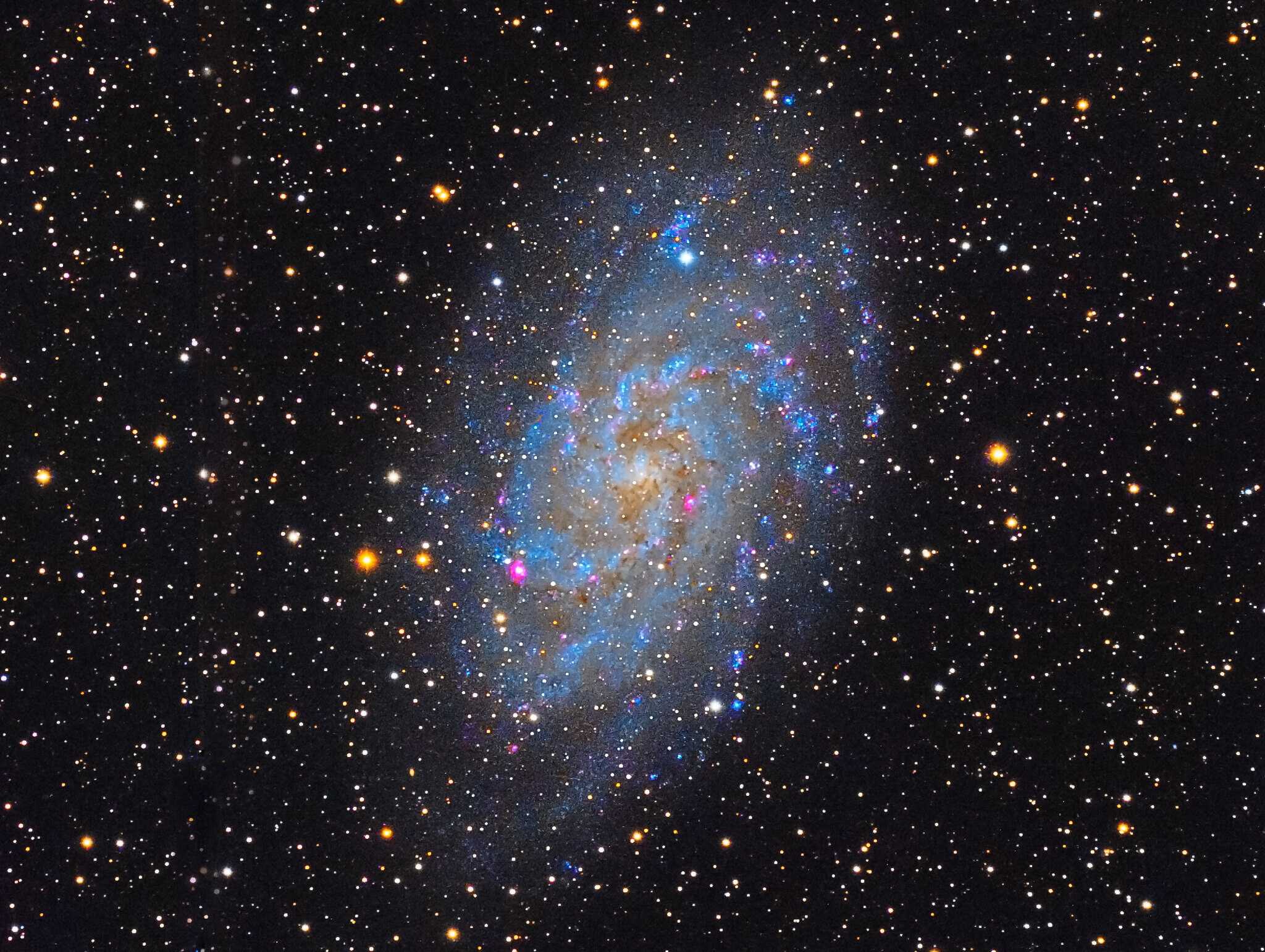 Image by Levan Verdzeuli M33 LRGB ReProcessedThis is a re-processing of the same data from Abastumani.Technical details bellow:Camera: QSI583OTA: TS80APOMount: iEQ30 ProunguidedL 16*90 bin2x2R 8*90 bin2x2G 8*90 bin2x2B 8*90 bin2x2total exposure: 1 h…