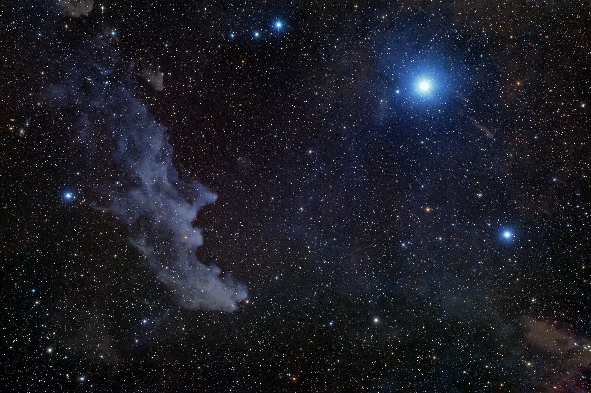 Image by James Shimoji IC2118 Rigel &amp; Witch Head NebulaDate:December 31 2016@Gulliver Parking,Yamanashi,Japan（1130meters above sea level）EquipmentTelescope: Takahashi FSQ106ED 645RD (380mm f/3.6)Camera: Nikon D810AMount: Skywatcher EQ8Guide scop…