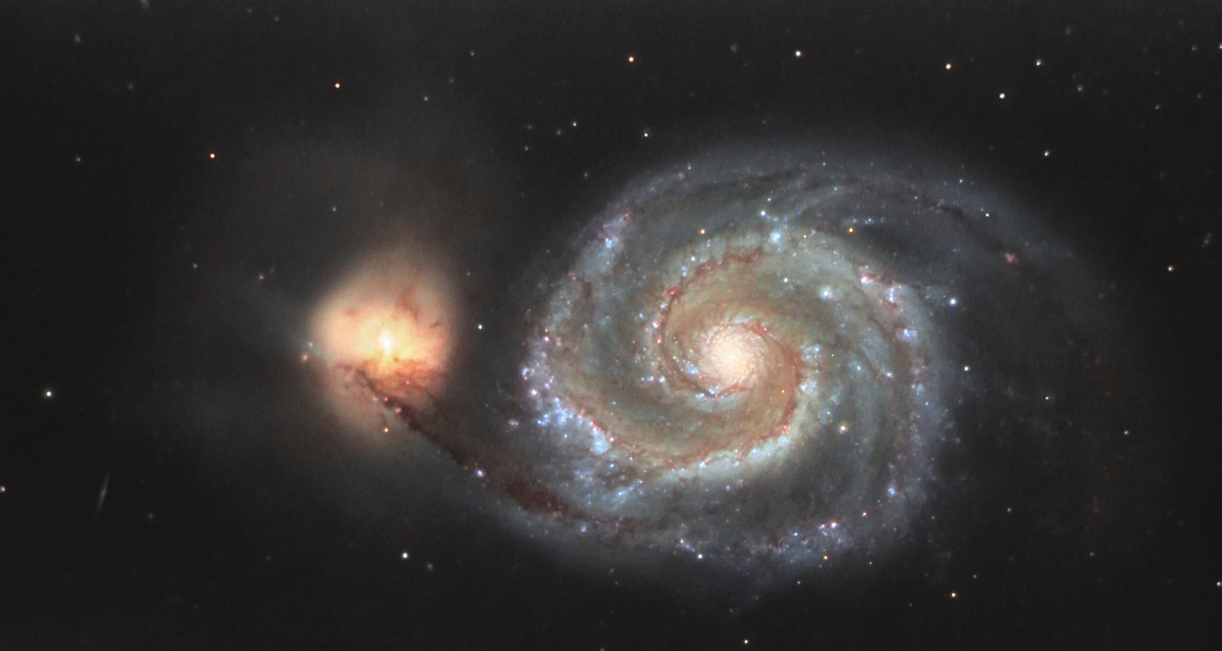 Image by stef M51, The Whirlpool Galaxy5500x1s and 150x5sxRVB