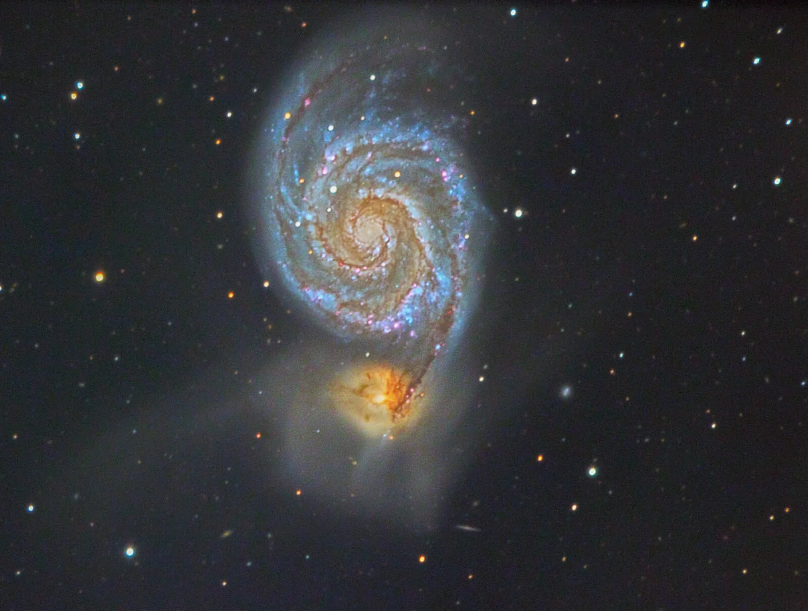 Image by gianni The Whirlpool :) in drizzle 2xtiring but rewarding process, I did not think of trying to bring as much detail with a paltry C11 XLT :) ... but yet ...I am overjoyed with this new Camera! Thanks ZWO!total processing time: 3 hours, 2 L…