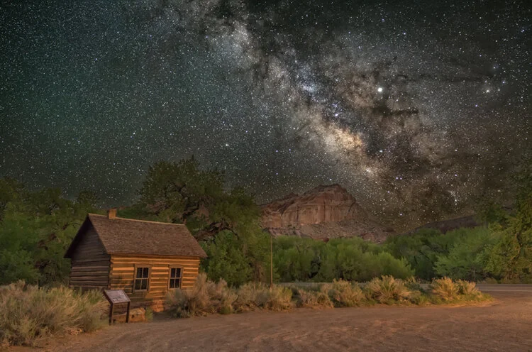 Fruita schoolhouse constructed by Mormon residents in 1896, which also served as a community center.