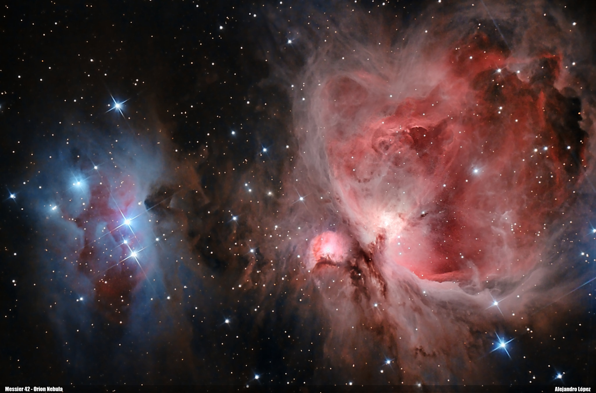 Image by Alejandro López Messier 42. Orion Nebula. Reprocessed with Pixinsight