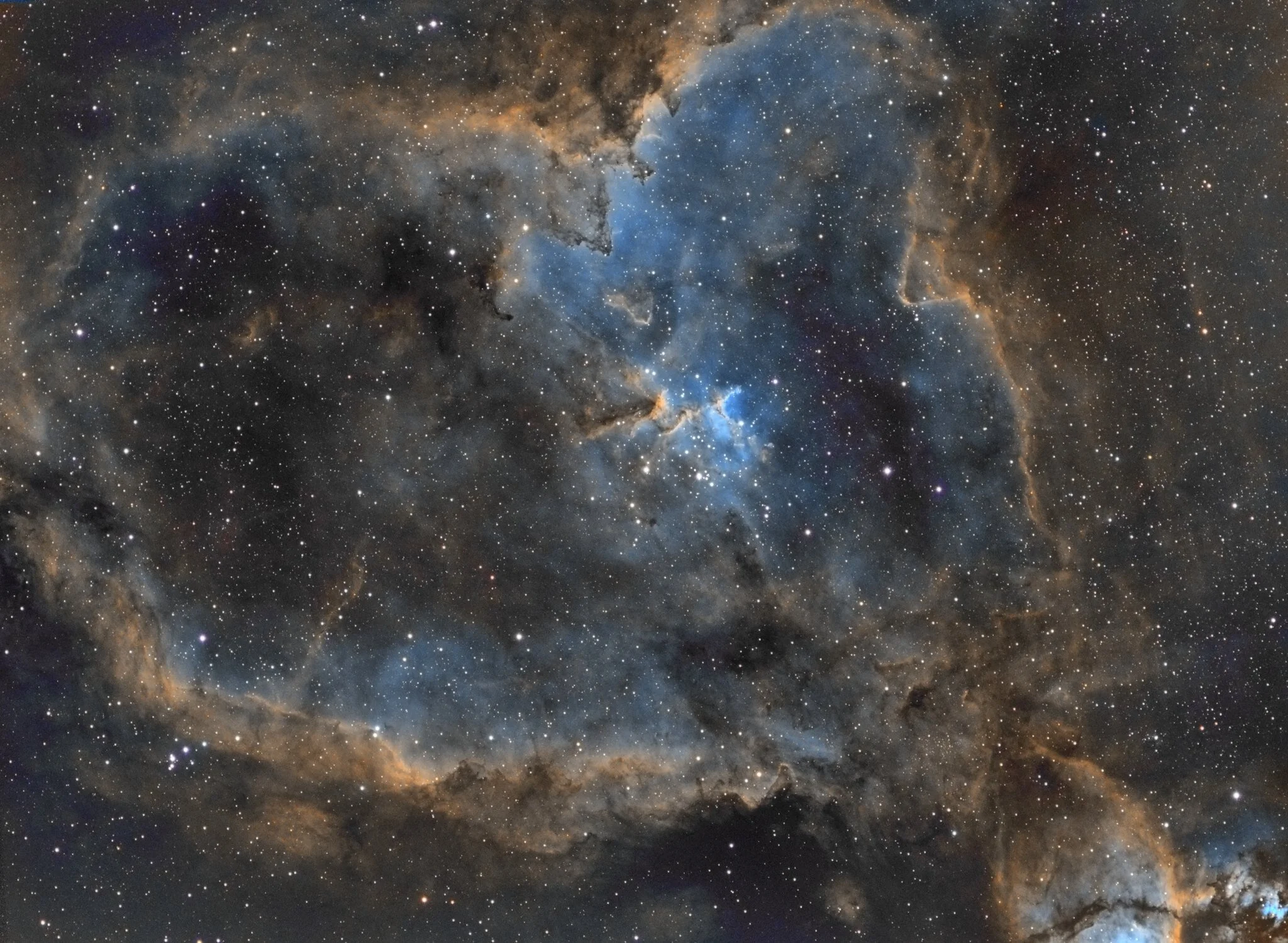Image by frant2012IC1805 Sh2-190 Heart Nebula SHOImage Details:15x1200s Ha 1x1 (5hrs)14x1200s OIII 1x1 (4hrs 40mins)18x1200s SII 1x1 (6hrs)Darks, flats and bias, all binned 1x1 @-20c.Total Exposure 15 hours 40 mins.Optic - SW Evostar ED80 DS-PRO wit…