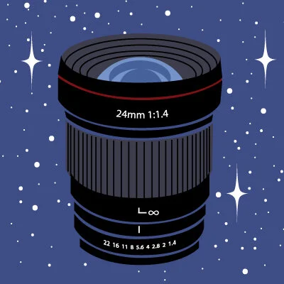 If your lens has an infinity mark, set it there to start.