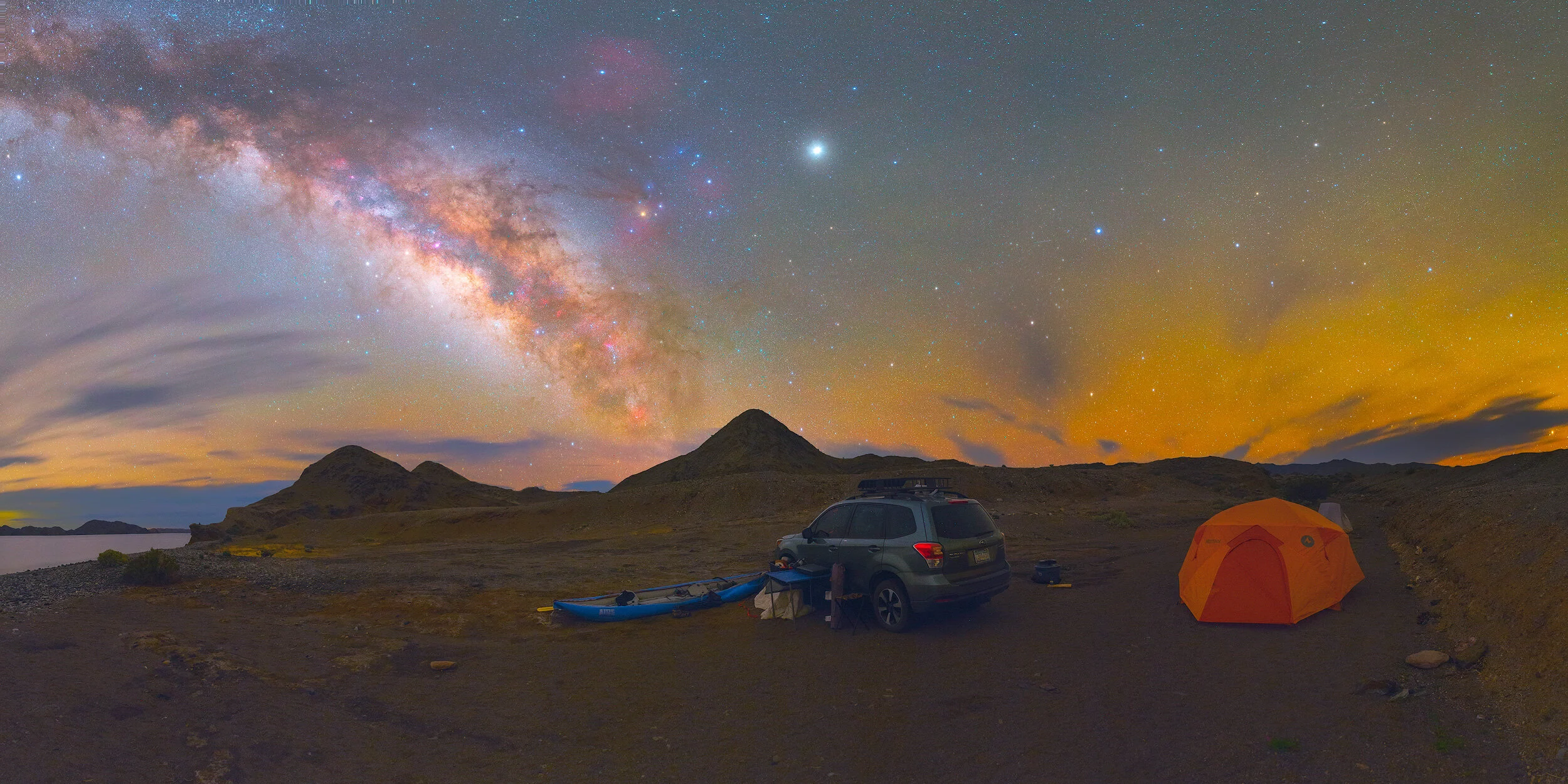 Jupiter over the Baja camp