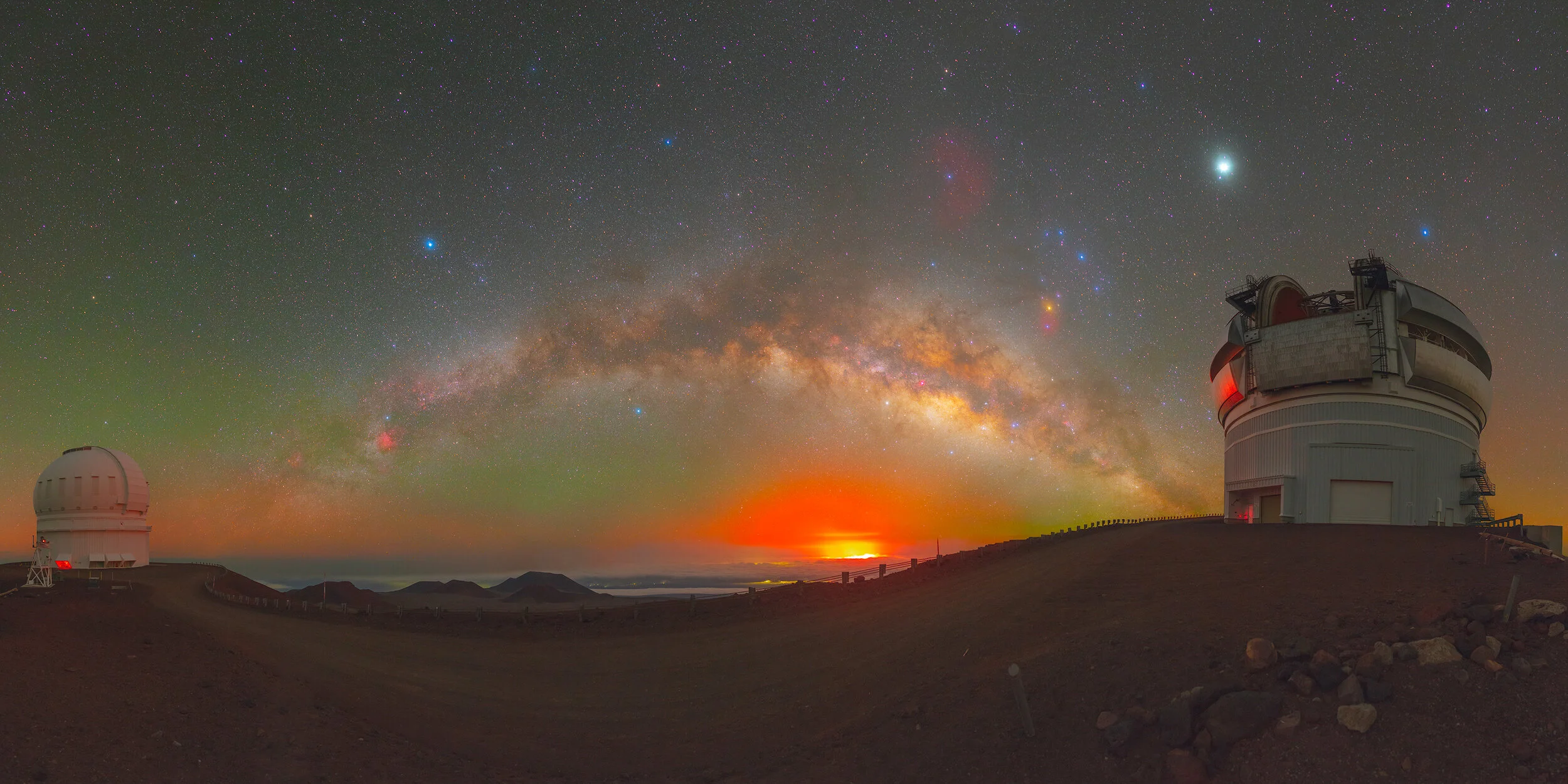 Lava glow from Mauna Kea, June of 2018