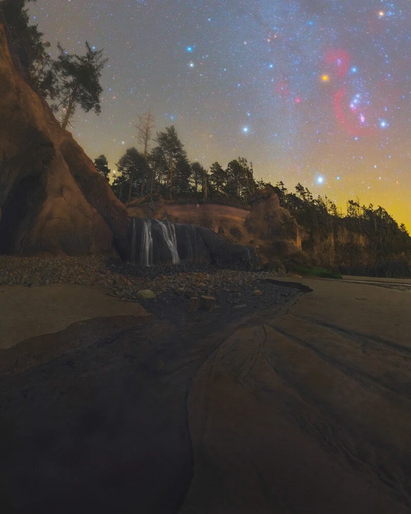 The hunter over Hug Point falls