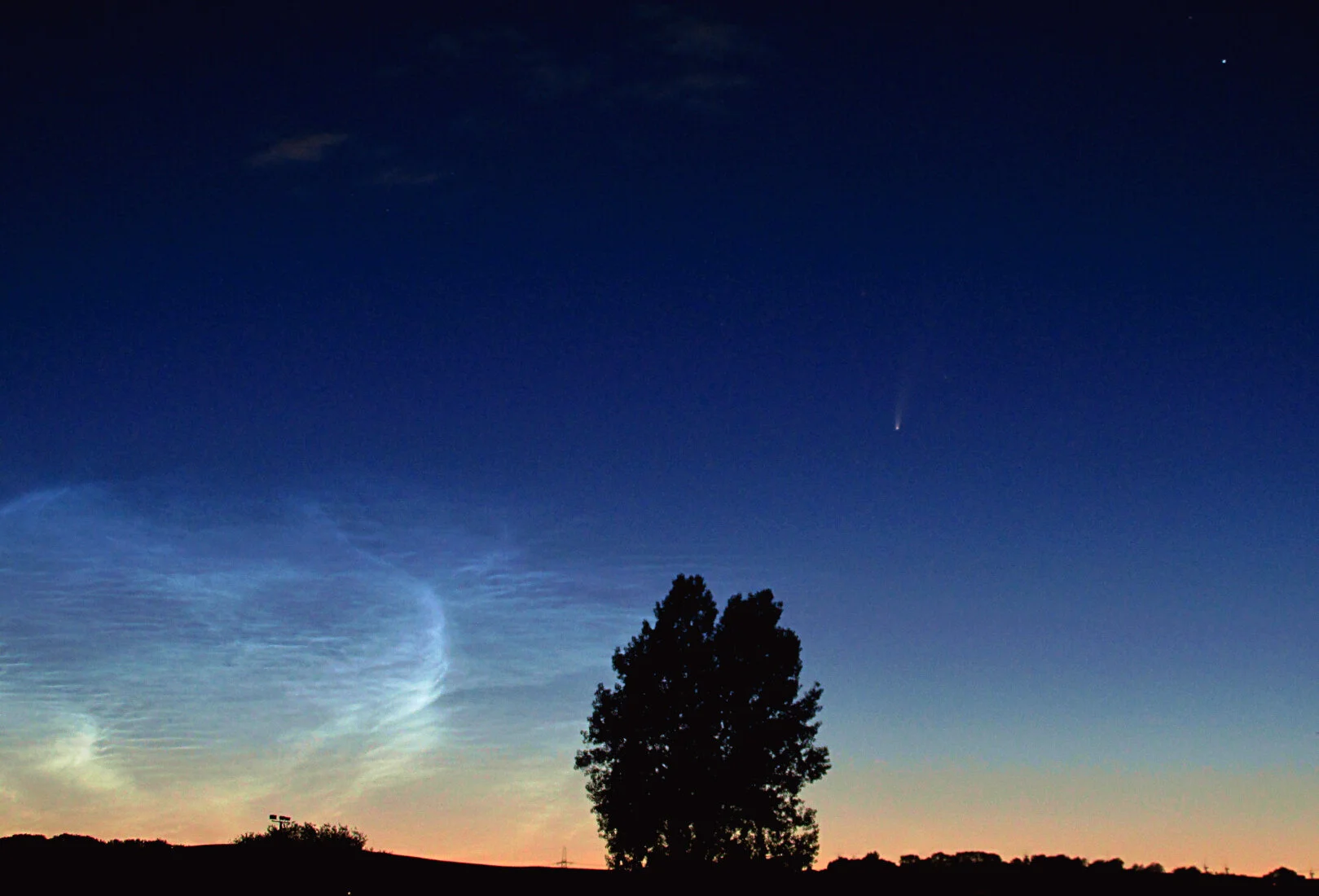 Comet C2020 F3 (NEOWISE) 2020-07-11 02.36 UTPandy Park, Aberkenfig, South WalesLat 51.542 Long -3.593I was very fortunate to capture this with some noctilucent clouds as an added bonus. Just a lightweight tripod and a compact camera. Then a walk of …
