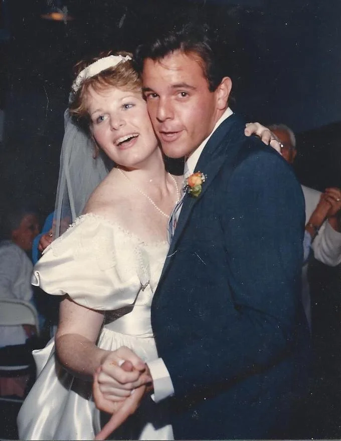Here I am dancing with my brother John at my wedding in 1987.