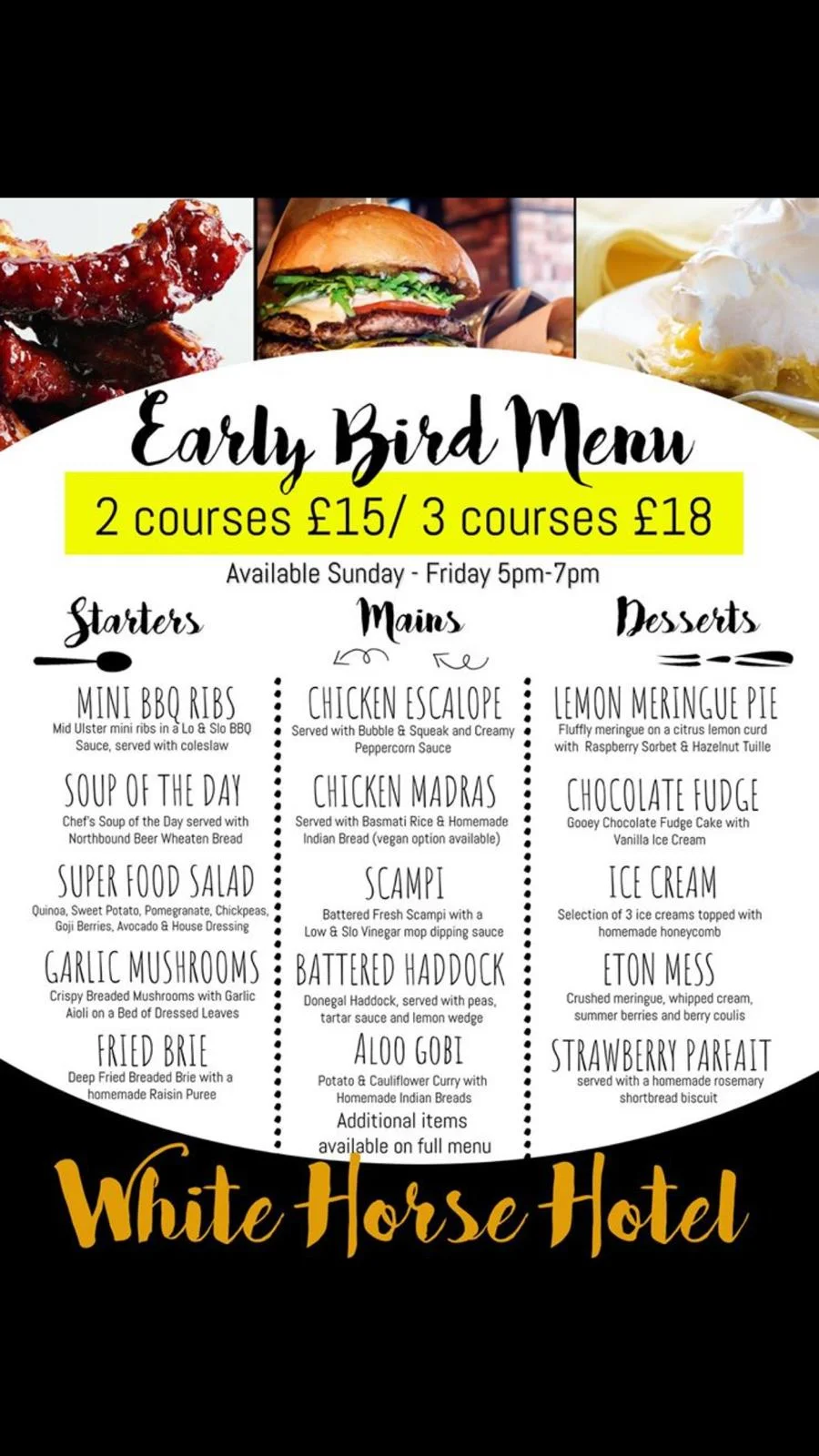 The White Horse Hotel in Derry N. Ireland are now using our sauces in their menu. The scampi/vinegar mop is one of my husband’s favourites - a MUST try! www.whitehorsehotel.biz
