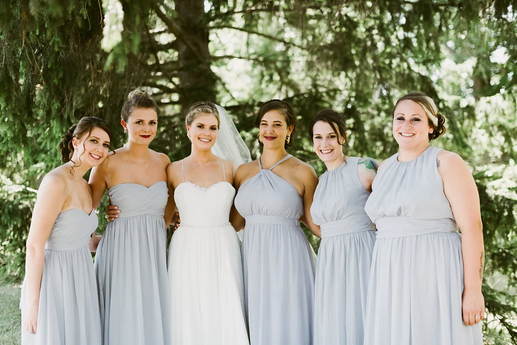 Meadow Ridge Farm Wedding party bridesmaids