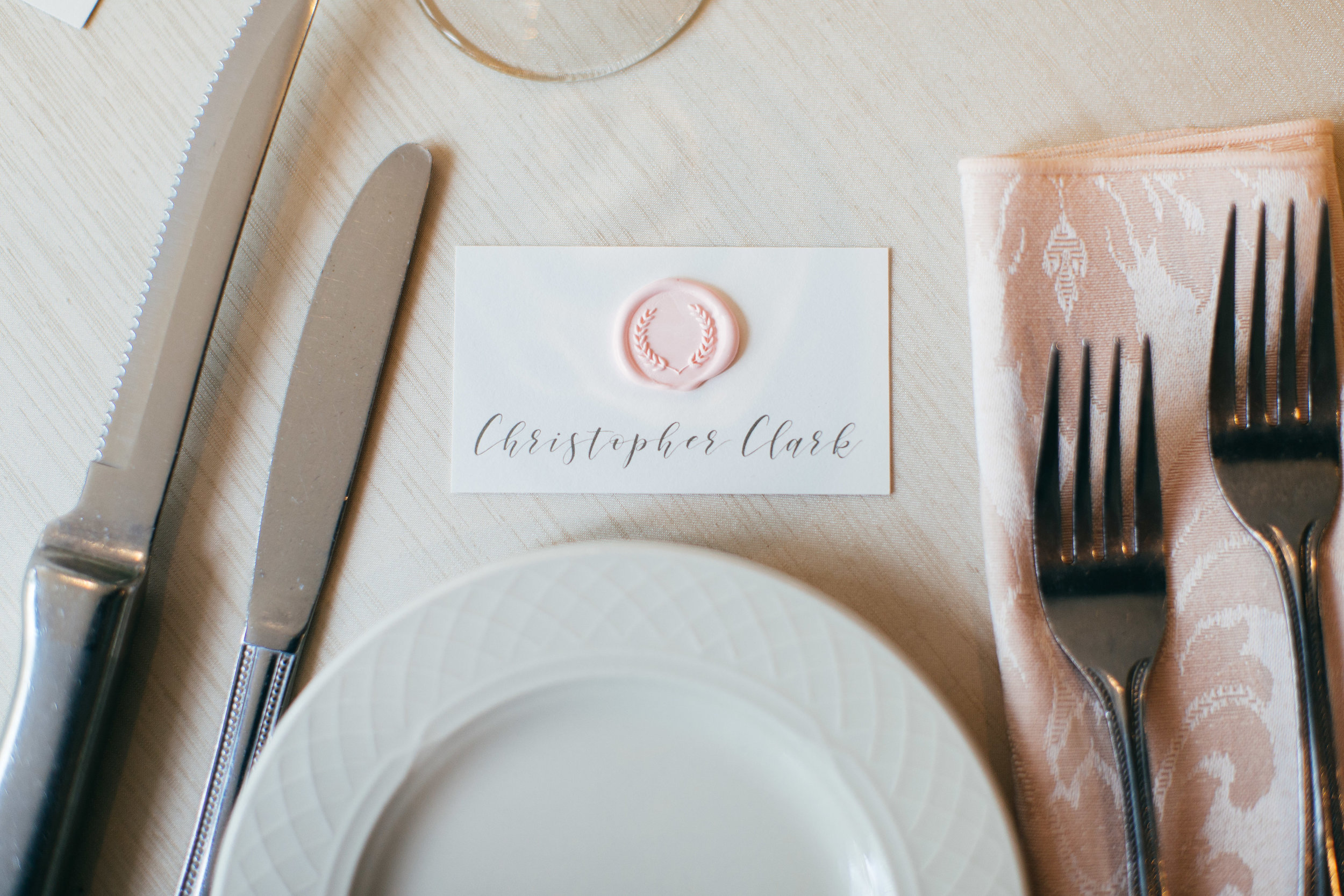 Wax seal escort card