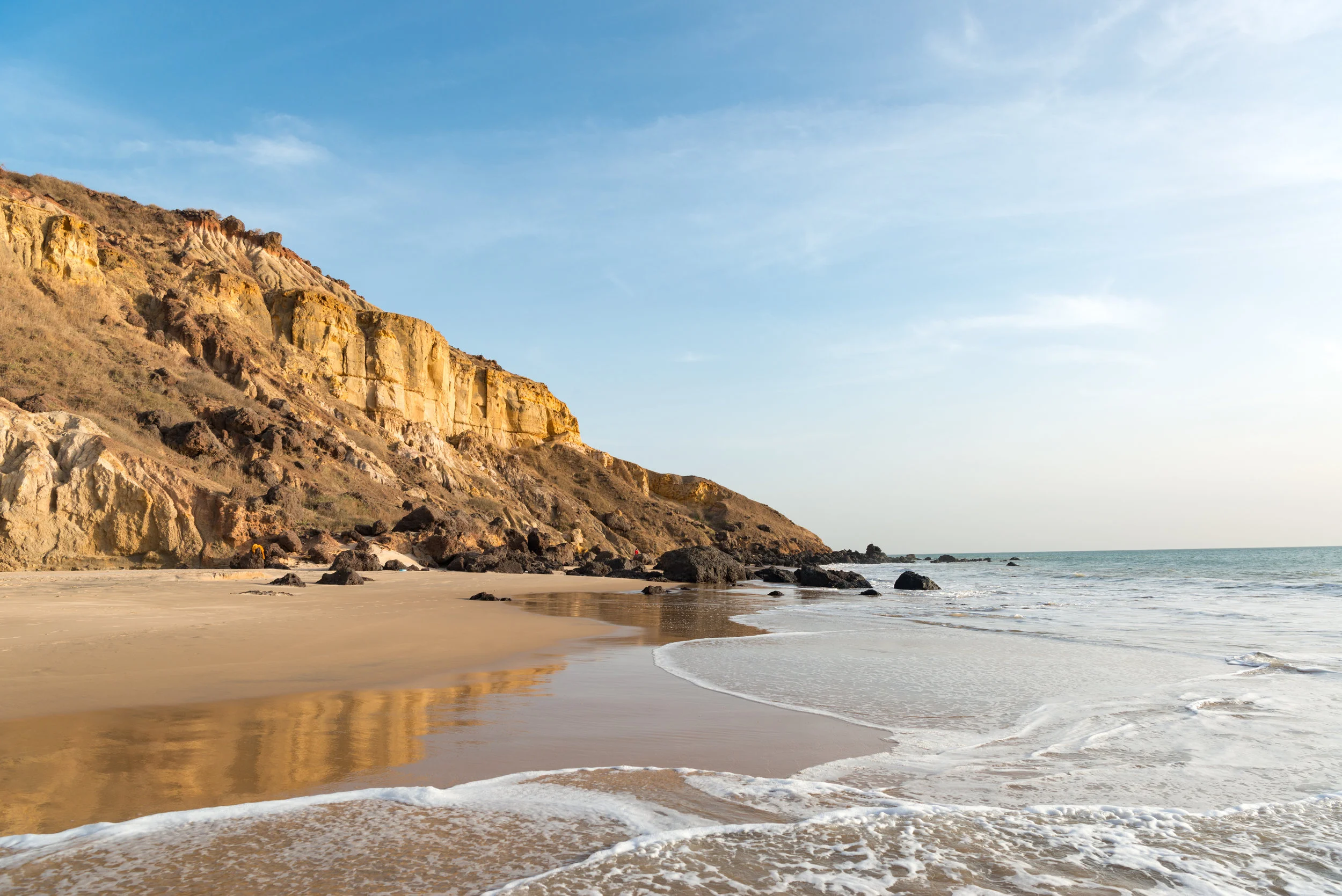 The beach next to Popenguine Natural Park