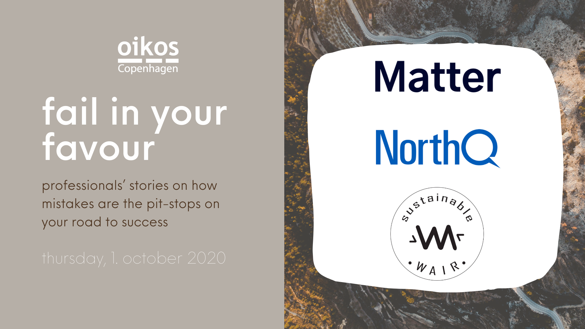 Fail in your Favour: Professionals' stories on how to bounce back (online)