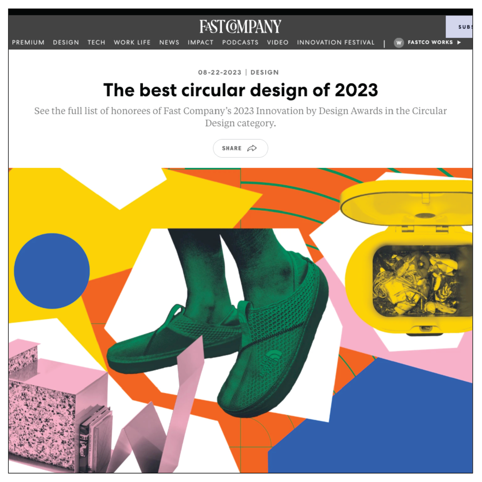 FAST COMPANY'S 2023 INNOVATION BY DESIGN AWARD