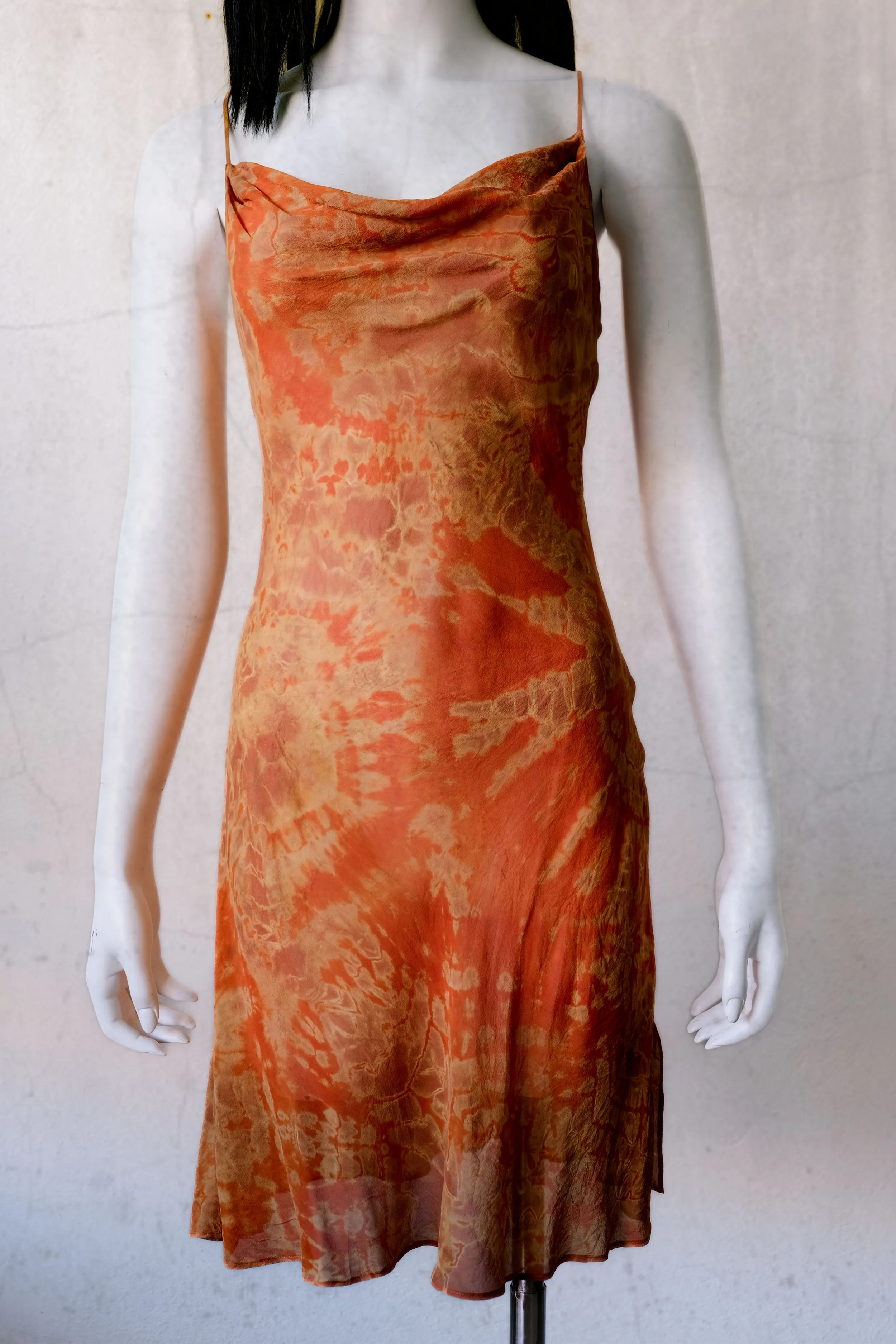 Silk Bias Mini Slip Dress - Medium