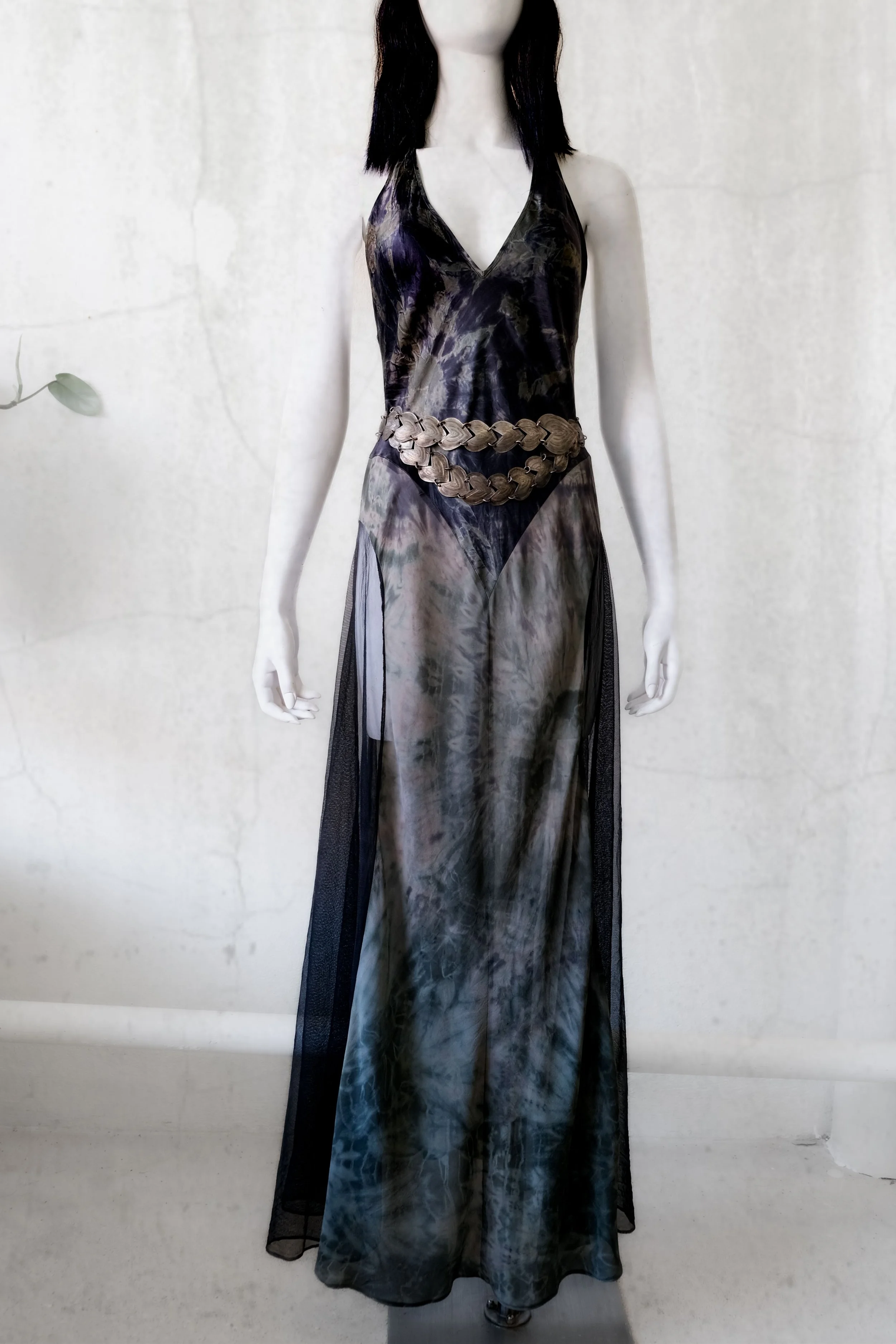 Silk Cut-Out Slip Dress - Medium