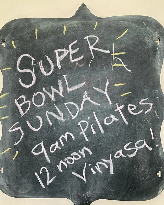 Modified Super Bowl Sunday schedule! Make your plans to get to class before the big game! 🏈🧘&zwj;♀️
.
.
#hotpilates #vinyasa #superbowlsunday #gettoclass