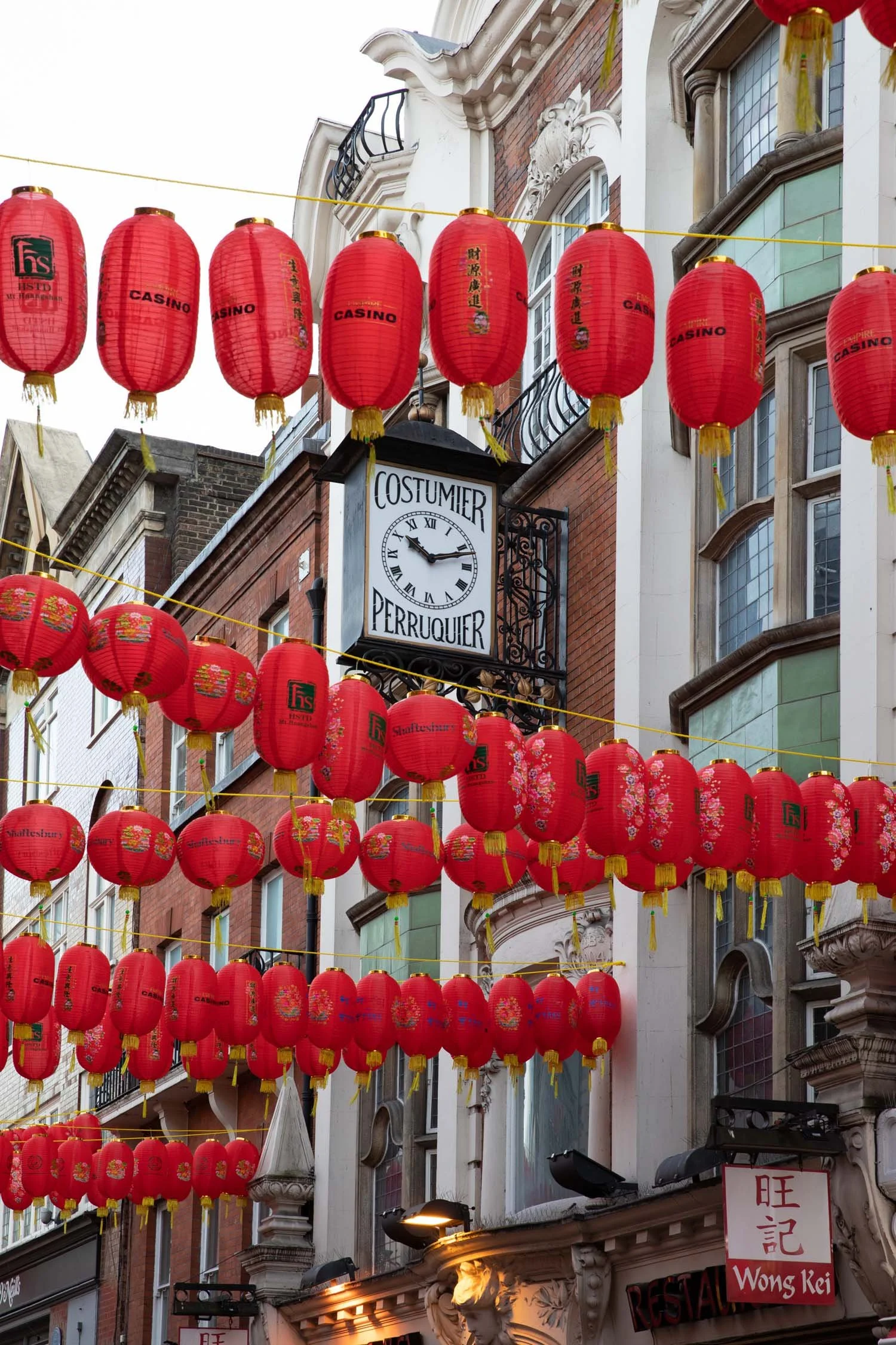 Culture mix in Chinatown in London