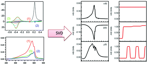 The redox chemistry of supramolecular nanotubes self-assembled from amphiphilic cyanine dye 3,3′-bis(2-sulfopropyl)-5,5′,6,6′-tetrachloro-1,1′-dioctylbenzimidacarbocyanine (C8S3) in aqueous solution was investigated by spectroelectrochemistry.